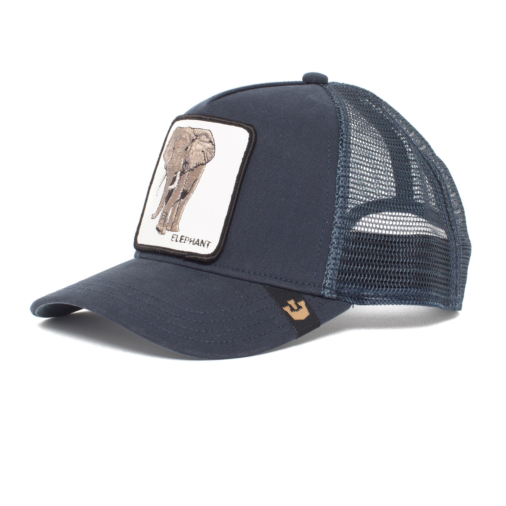 Goorin Bros. elephant 5 panel trucker baseball cap Navy left side view