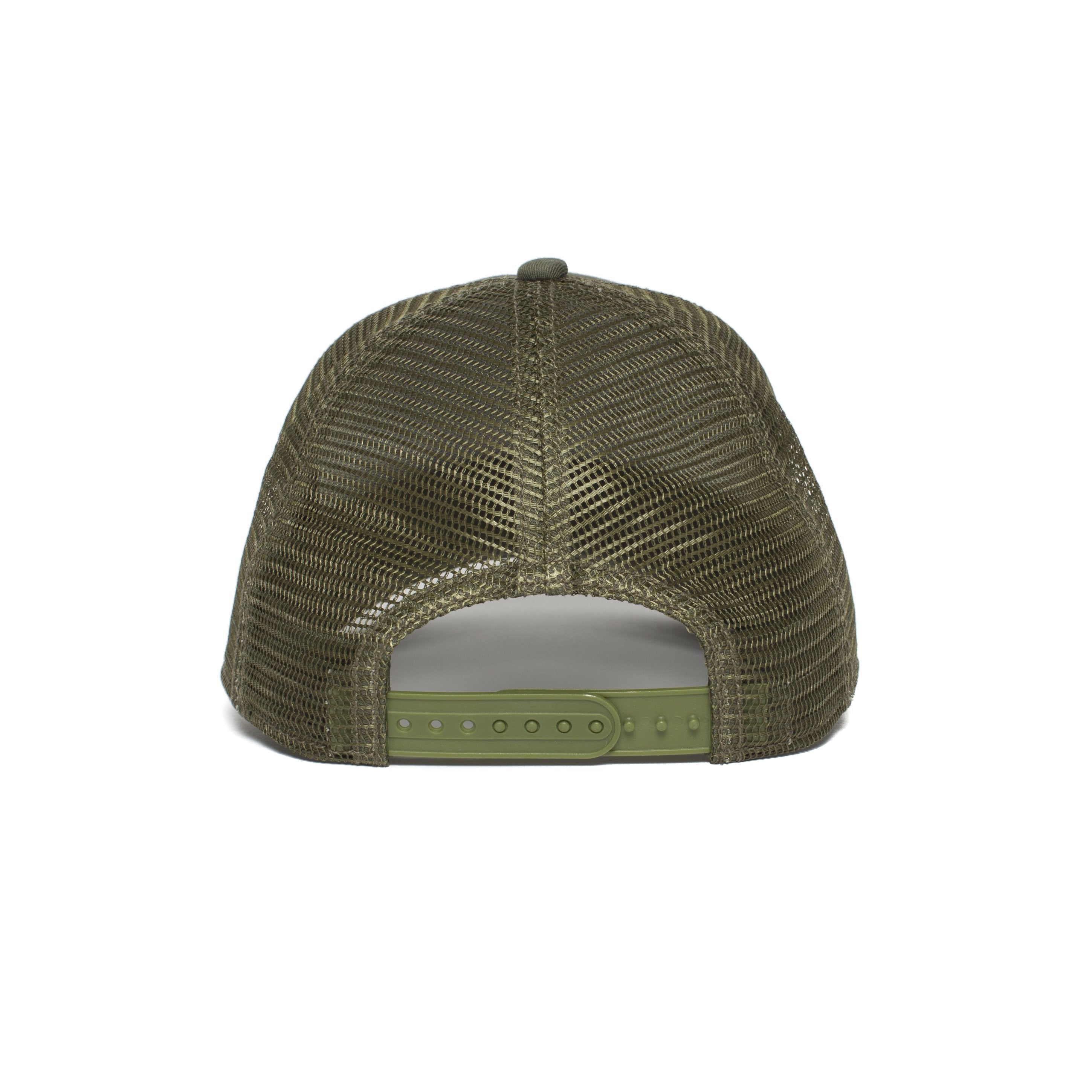 Goorin Bros. elephant 5 panel trucker baseball cap Olive back view