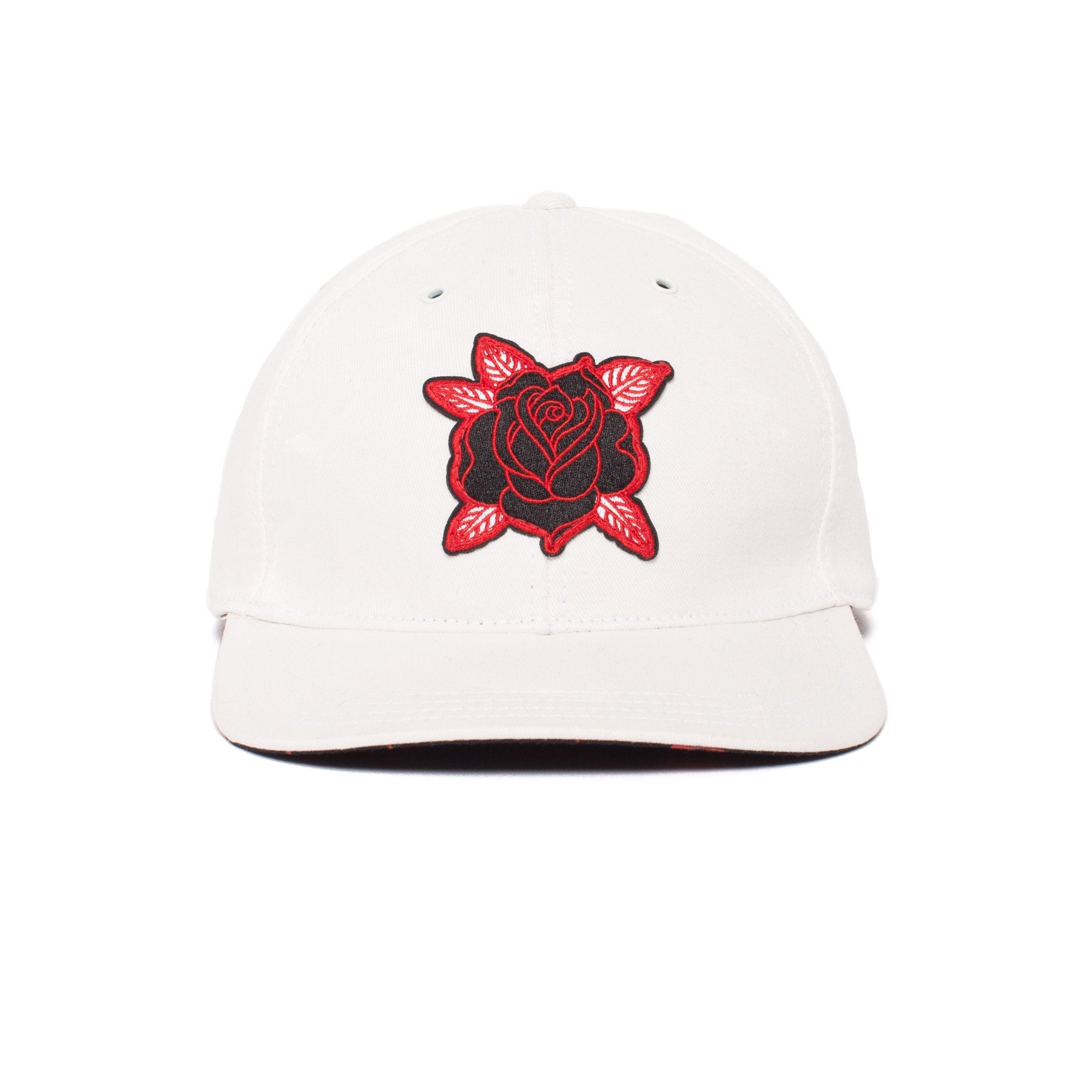 Goorin Bros. black rose cotton 6 panel baseball cap White front view