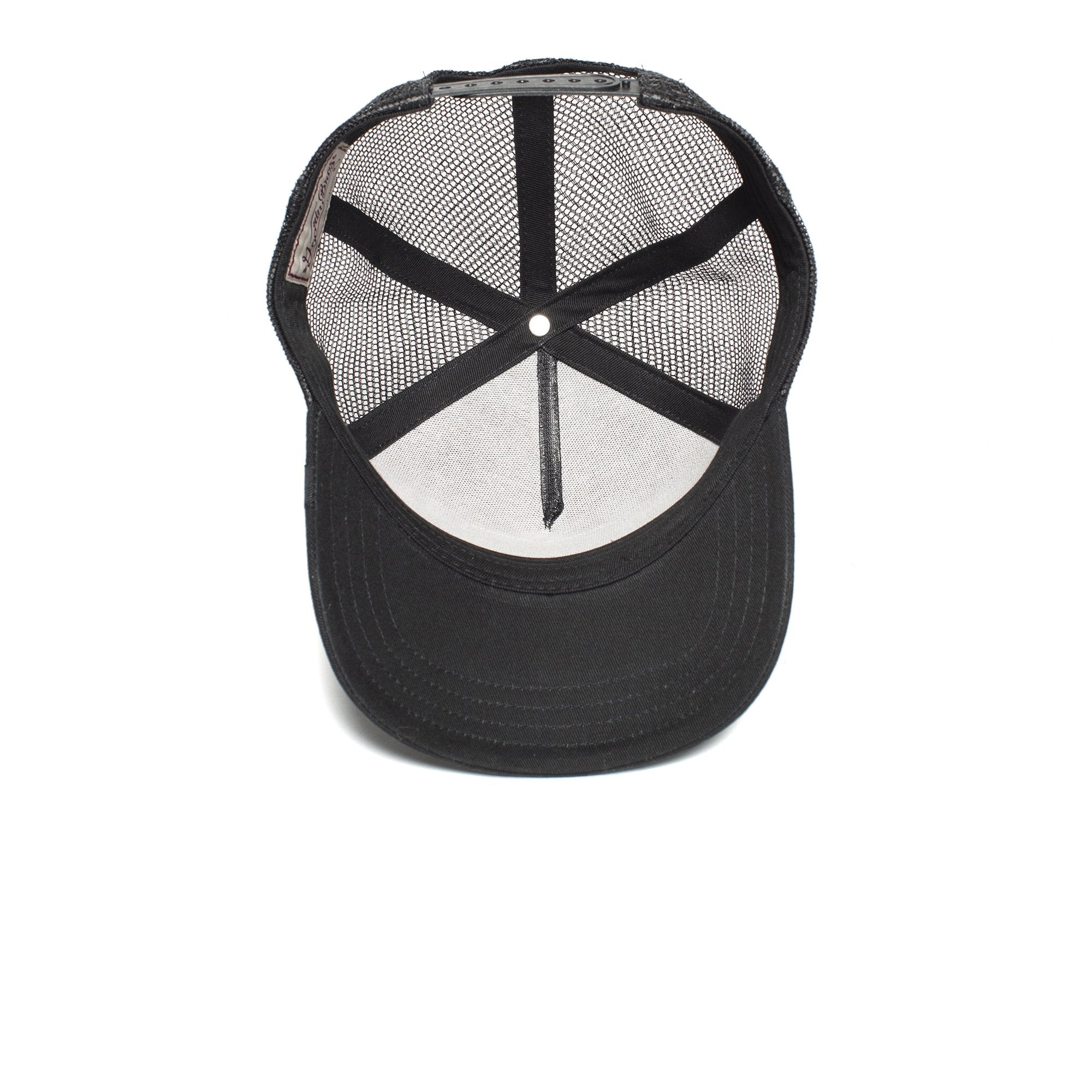 Goorin Bros. black panther cotton 5 panel trucker baseball cap Black under view