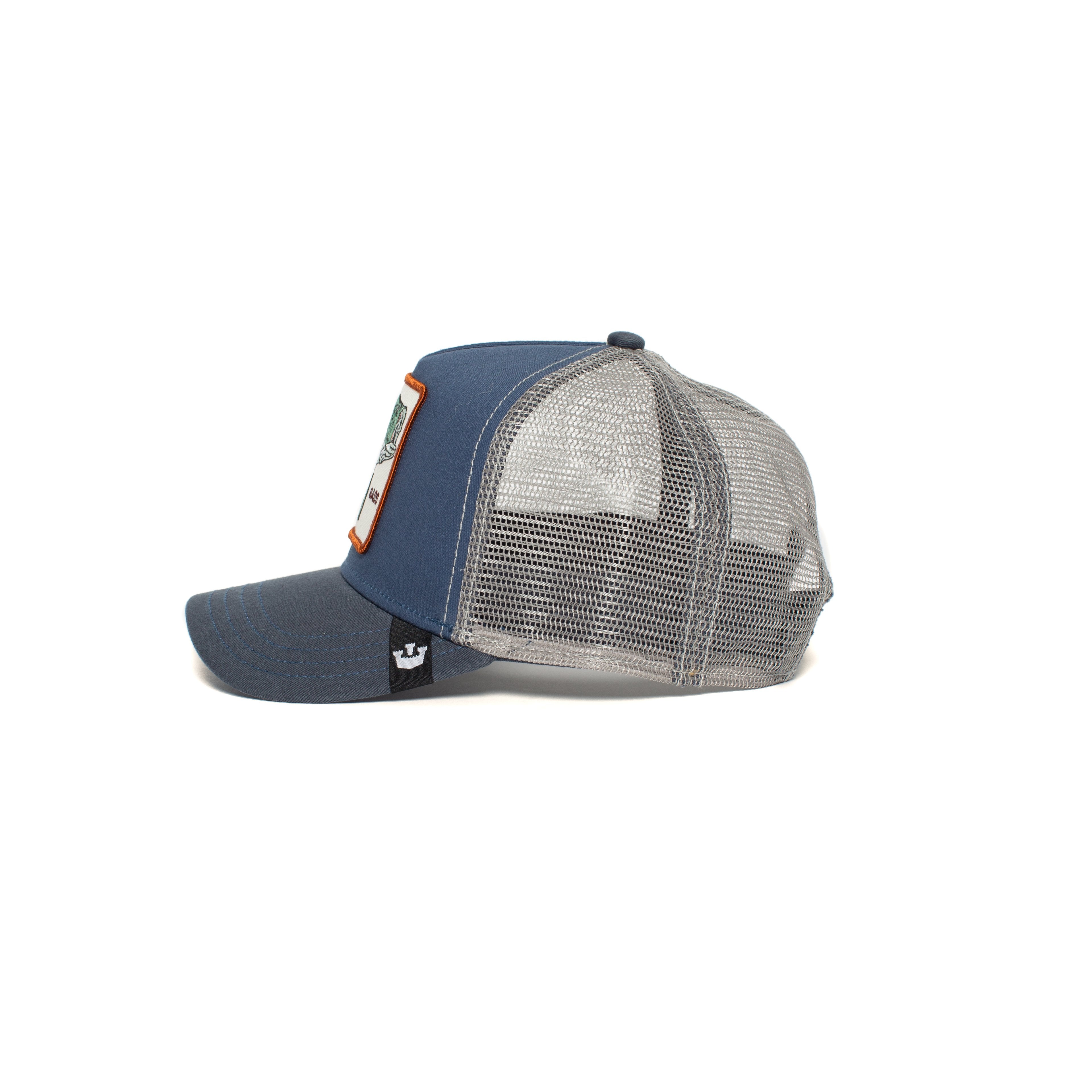Goorin Bros. big bass cotton 5 panel baseball cap Blue side view