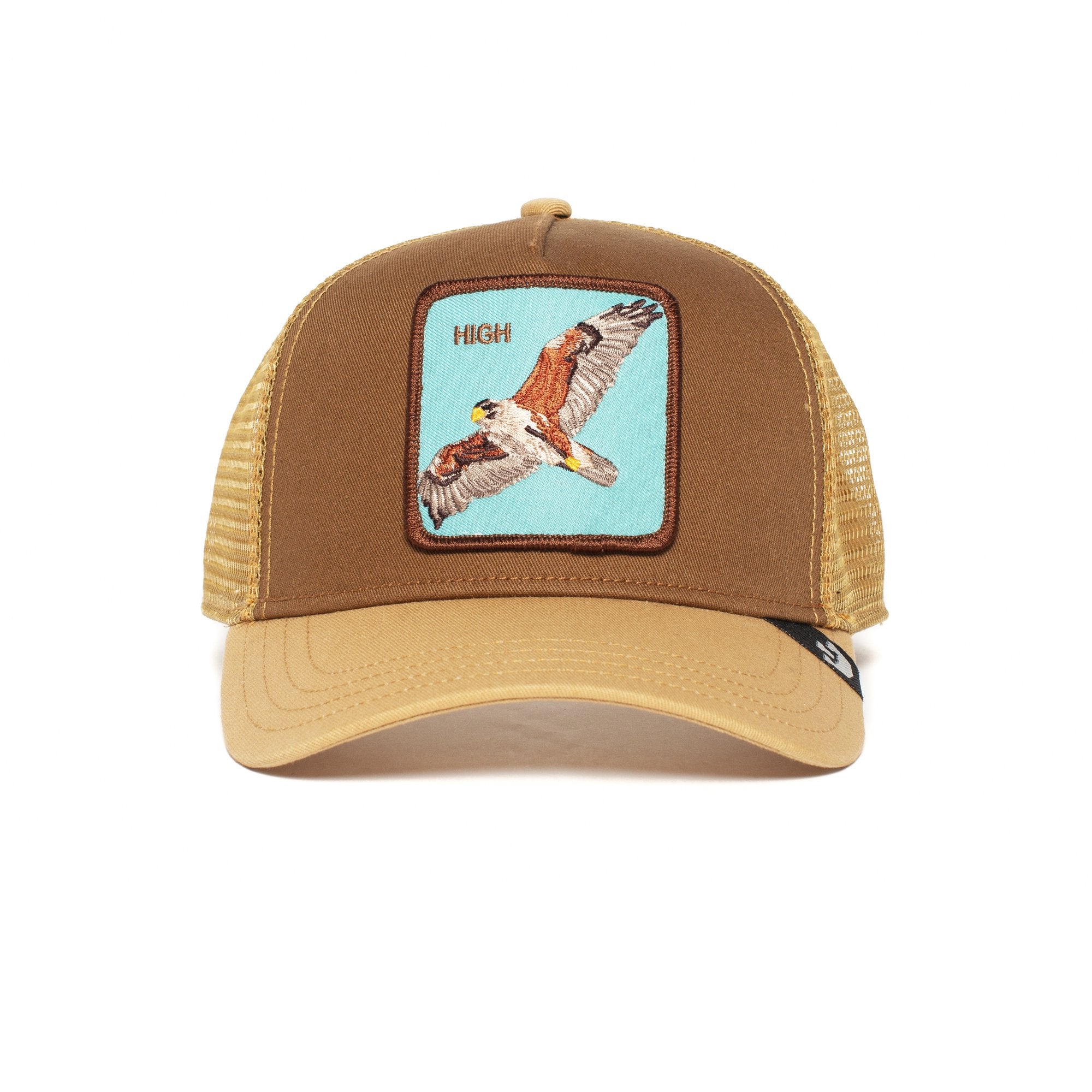 Goorin Bros. high cotton 5 panel baseball cap Brown front view
