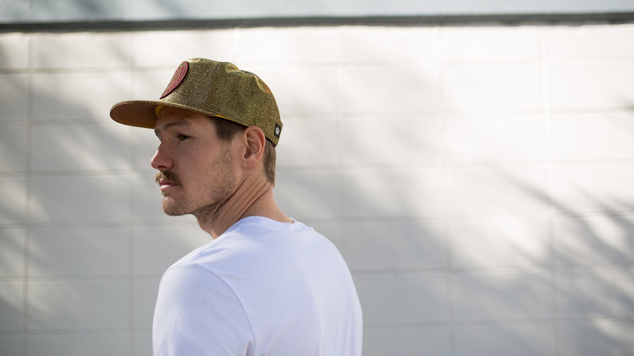 Goorin Bros. gold mind pu baseball cap Gold hero shot on male model