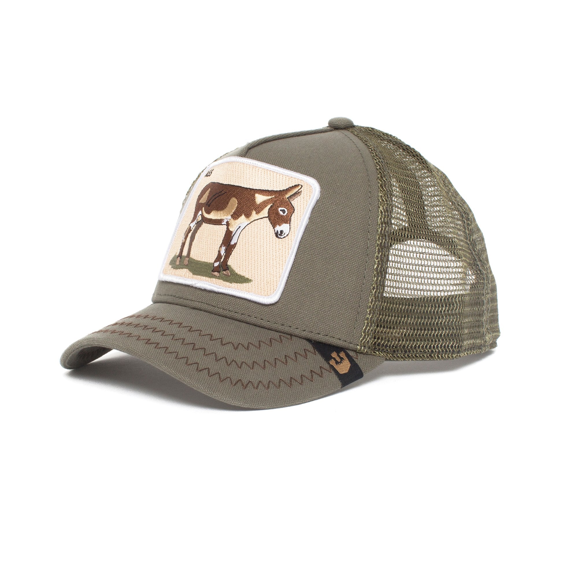 Goorin Bros. donkey ass cotton trucker baseball cap Olive left side view