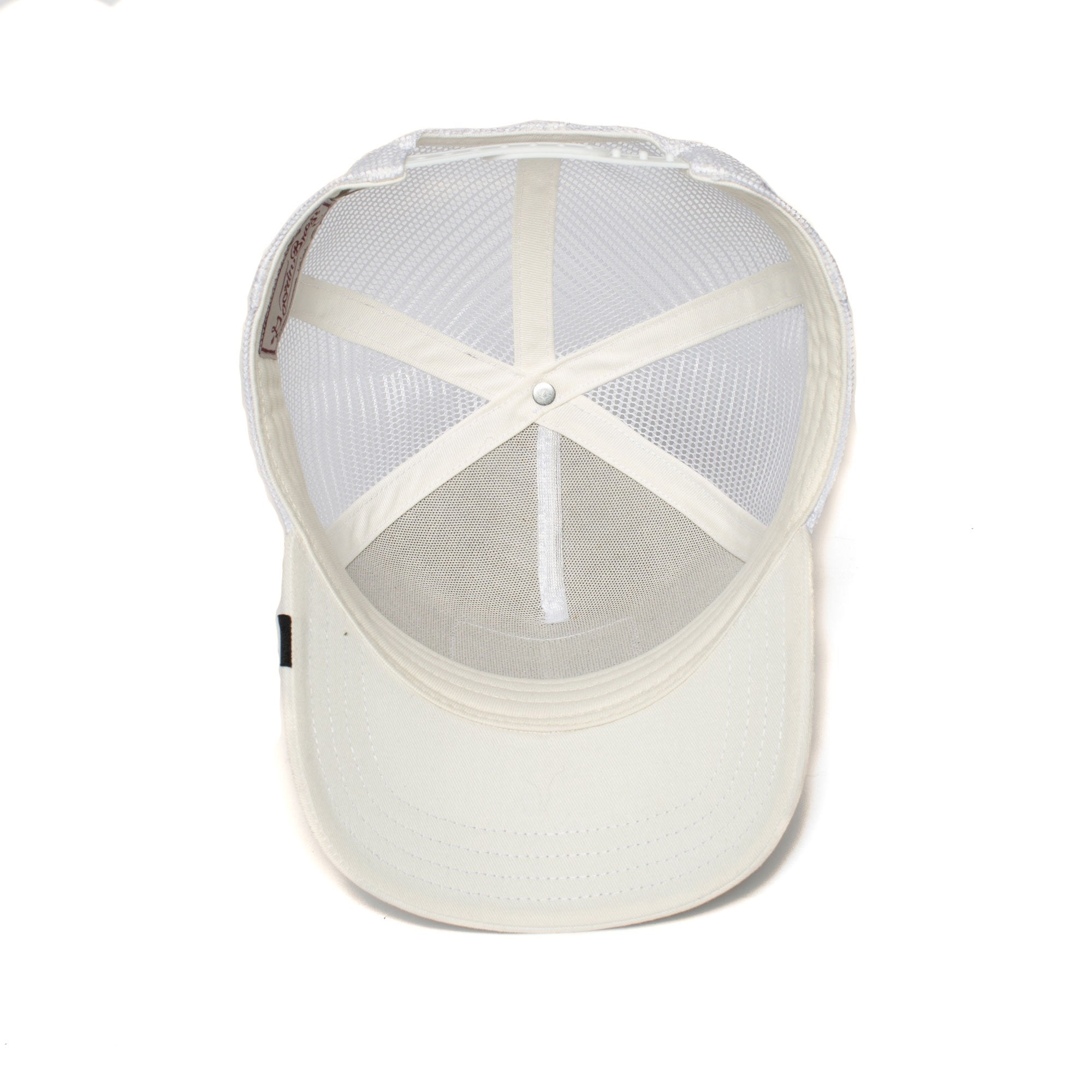 Goorin Bros. spot cotton 5 panel baseball cap Ivory under view
