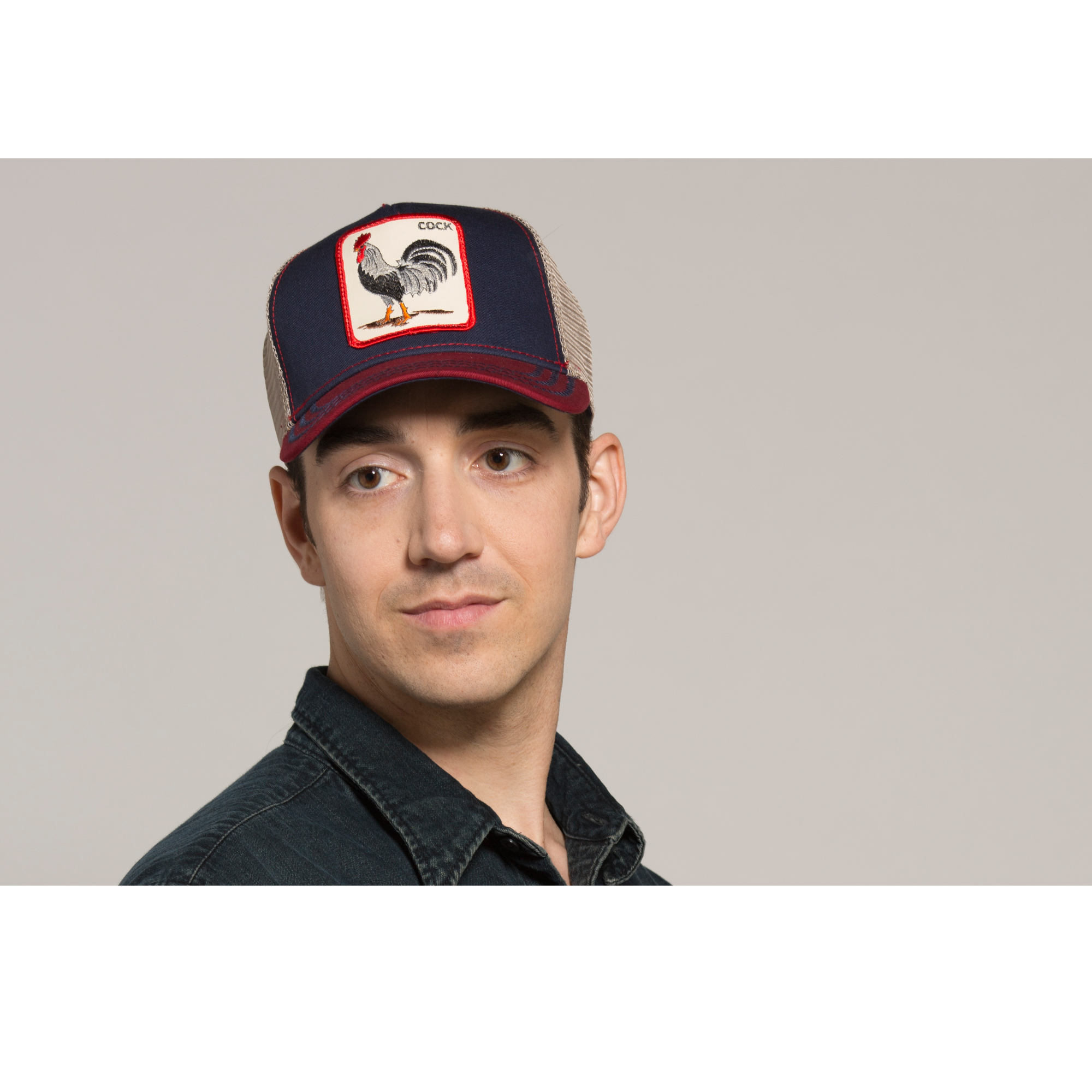 Goorin Bros. all american rooster cotton trucker baseball cap Navy mens styling