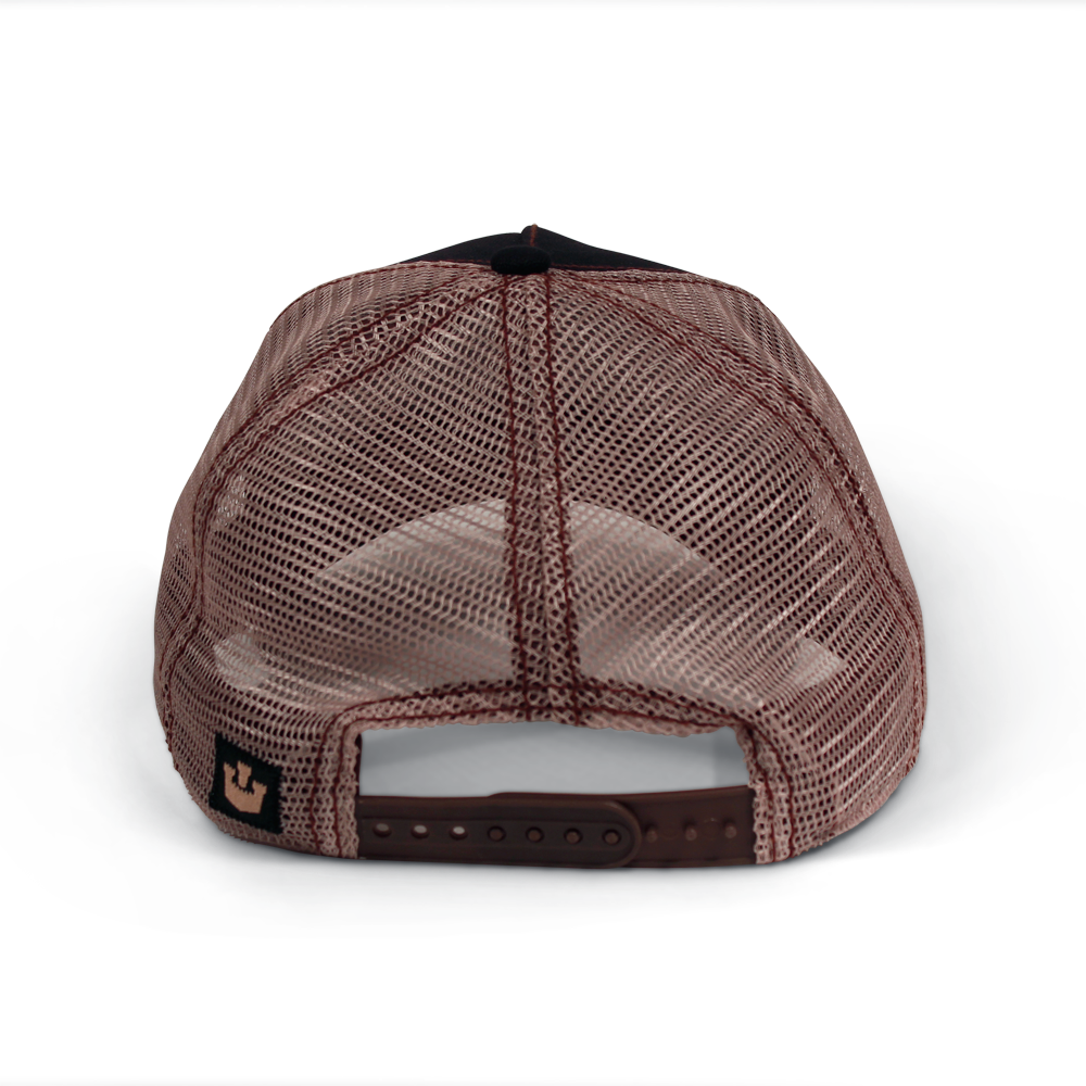 Goorin Bros. cougar trucker baseball cap Back label Navy back view