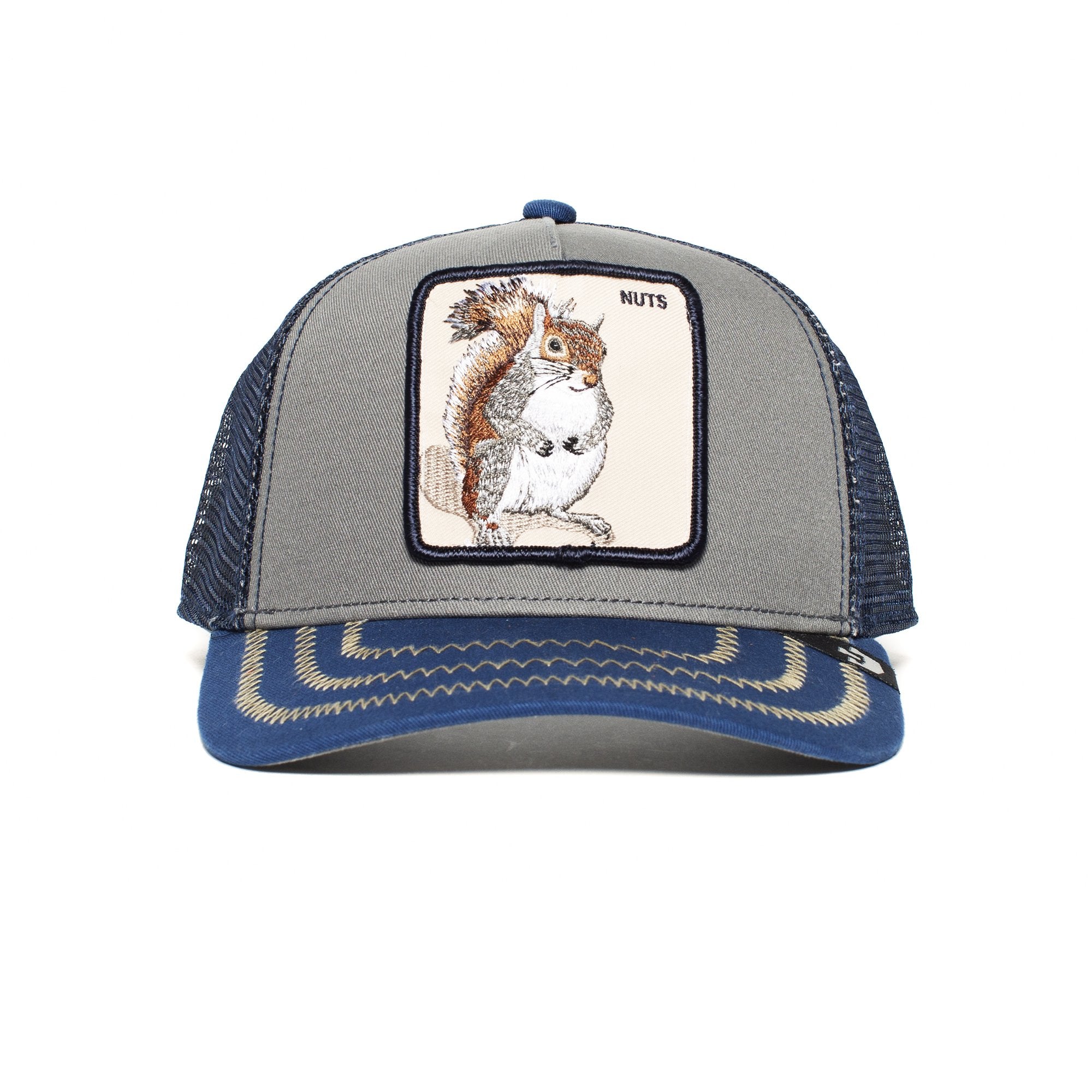 Goorin Bros. squirrel master trucker baseball cap Blue front view