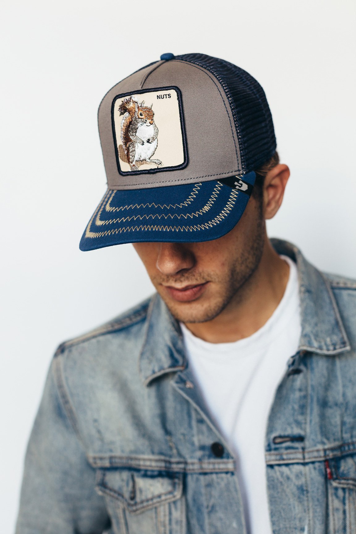 Goorin Bros. squirrel master trucker baseball cap Blue Lifestyle Mens