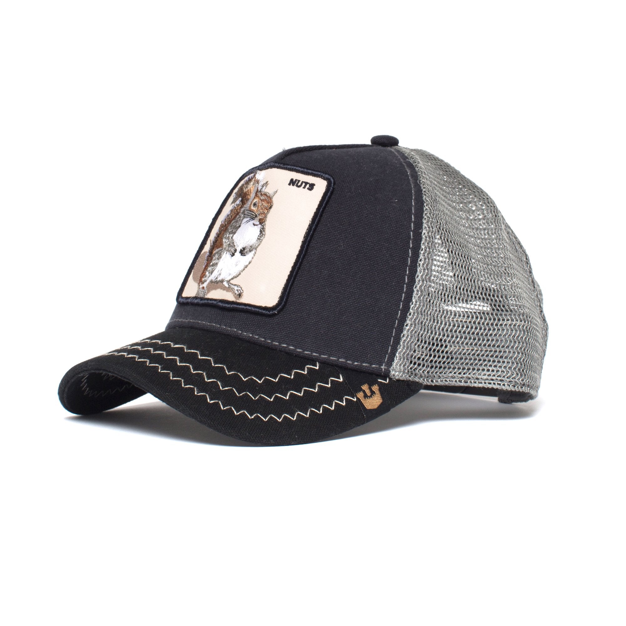 Goorin Bros. squirrel master trucker baseball cap Navy left side view