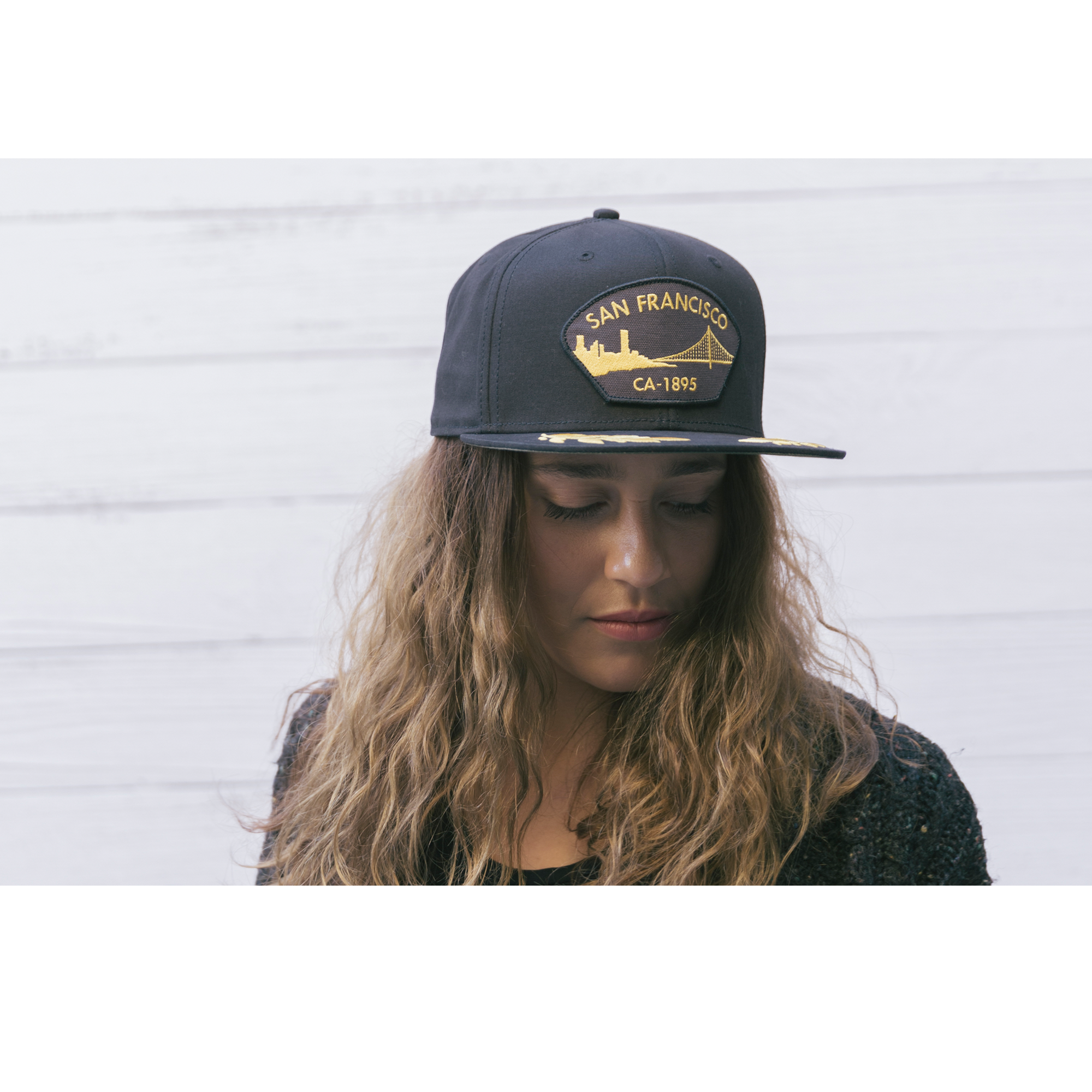 Goorin Bros. tug boat cotton flat brim baseball cap Black womens styling