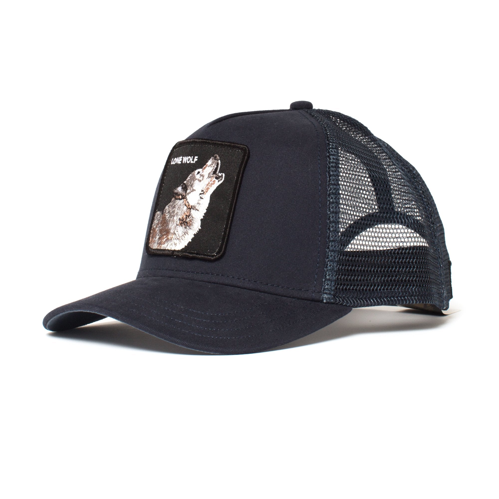Goorin Bros. wolf baseball cap Navy left side view