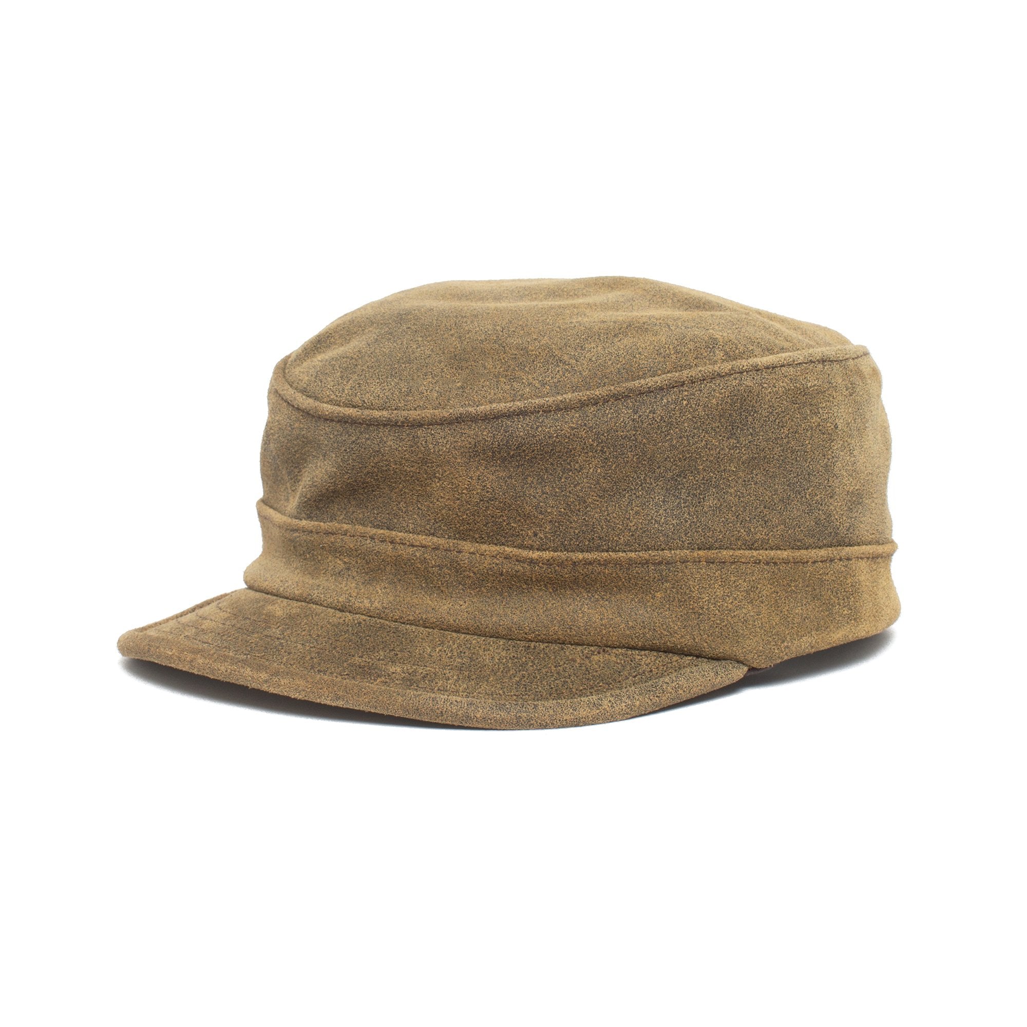 Goorin Bros. ten hut leather cadet cap Brown left side view
