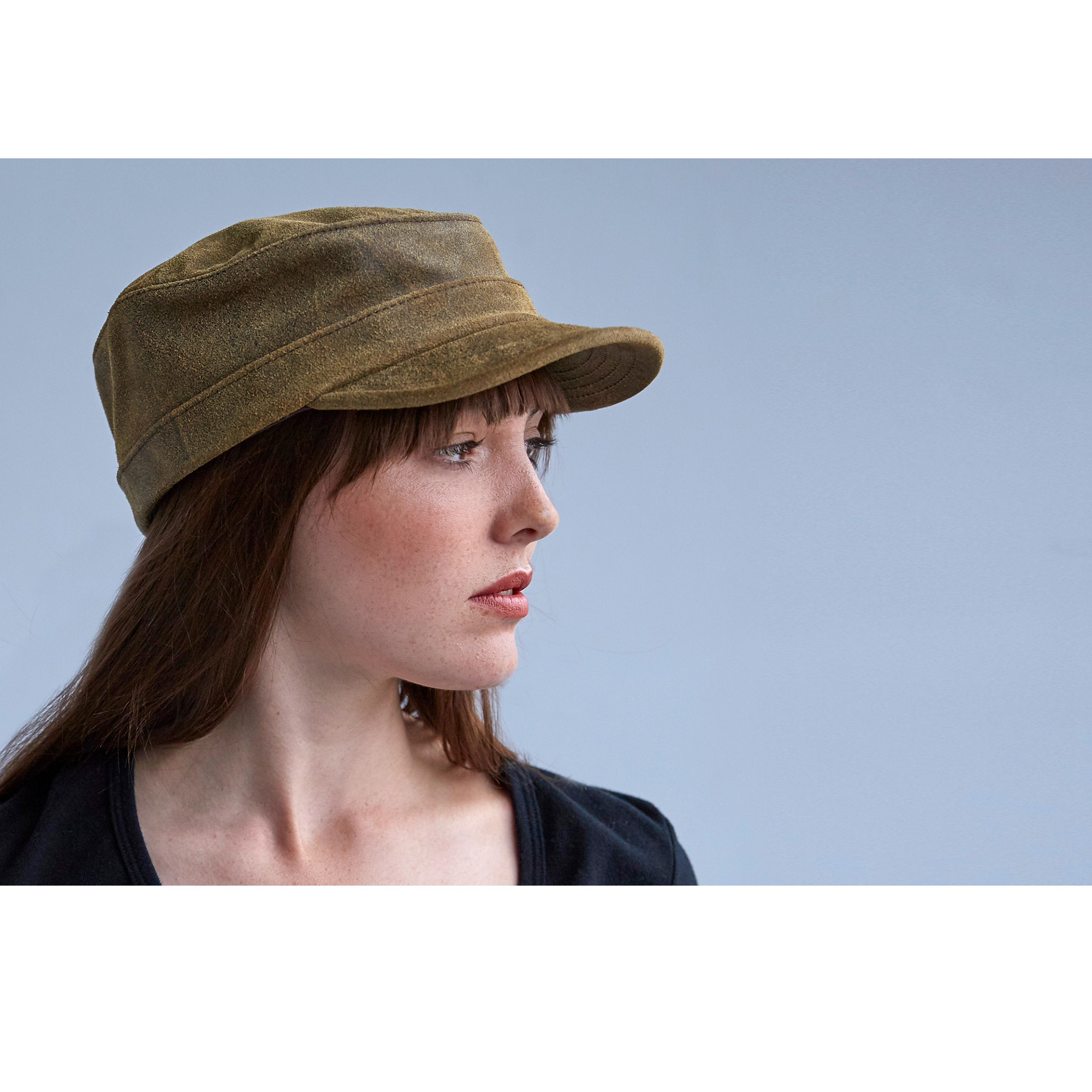 Goorin Bros. ten hut leather cadet cap Brown womens styling