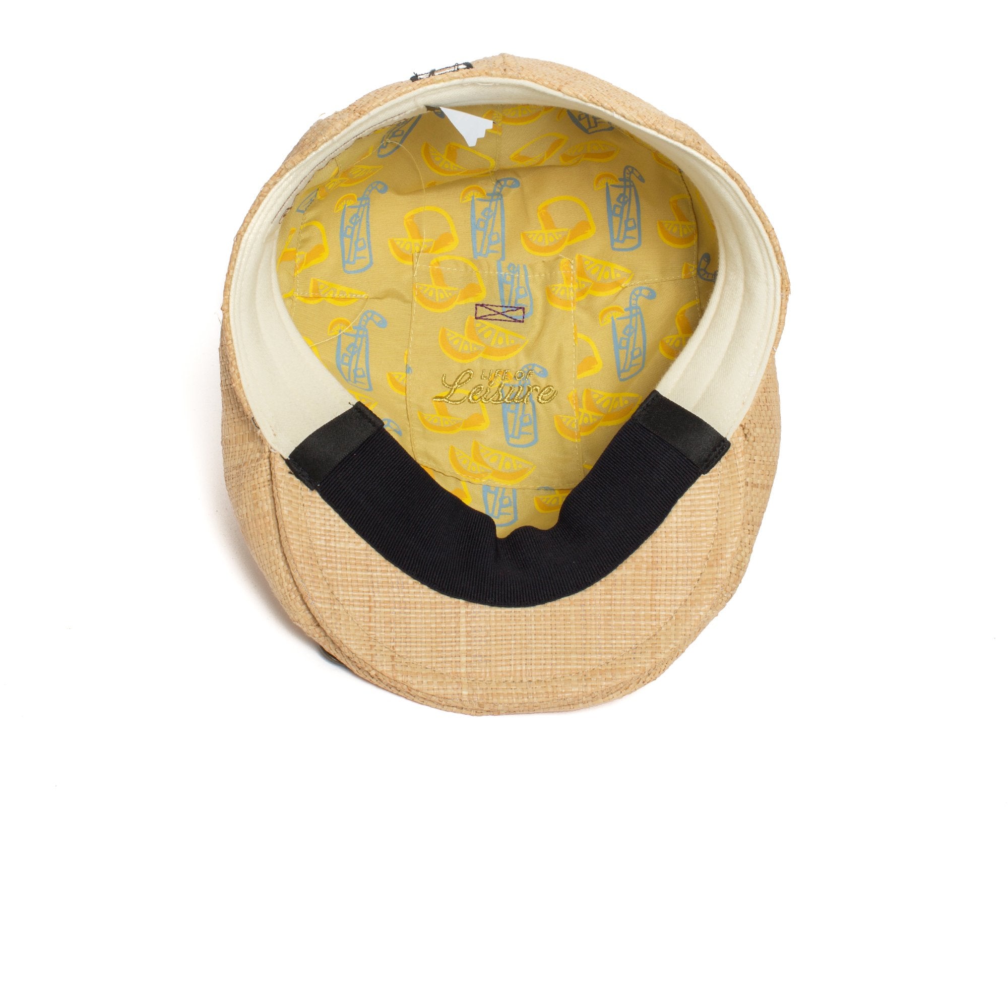 Goorin Bros. festival straw low profile ivy flatcap Natural under view