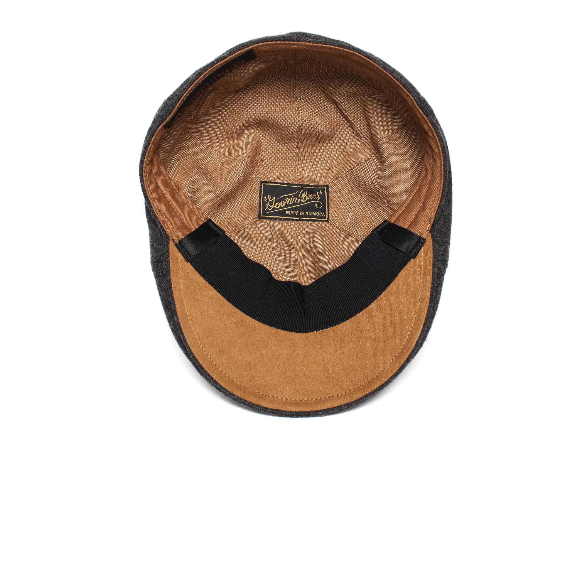 Goorin Bros. andy hamill wool blend 6 panel ivy flatcap Charcoal under view