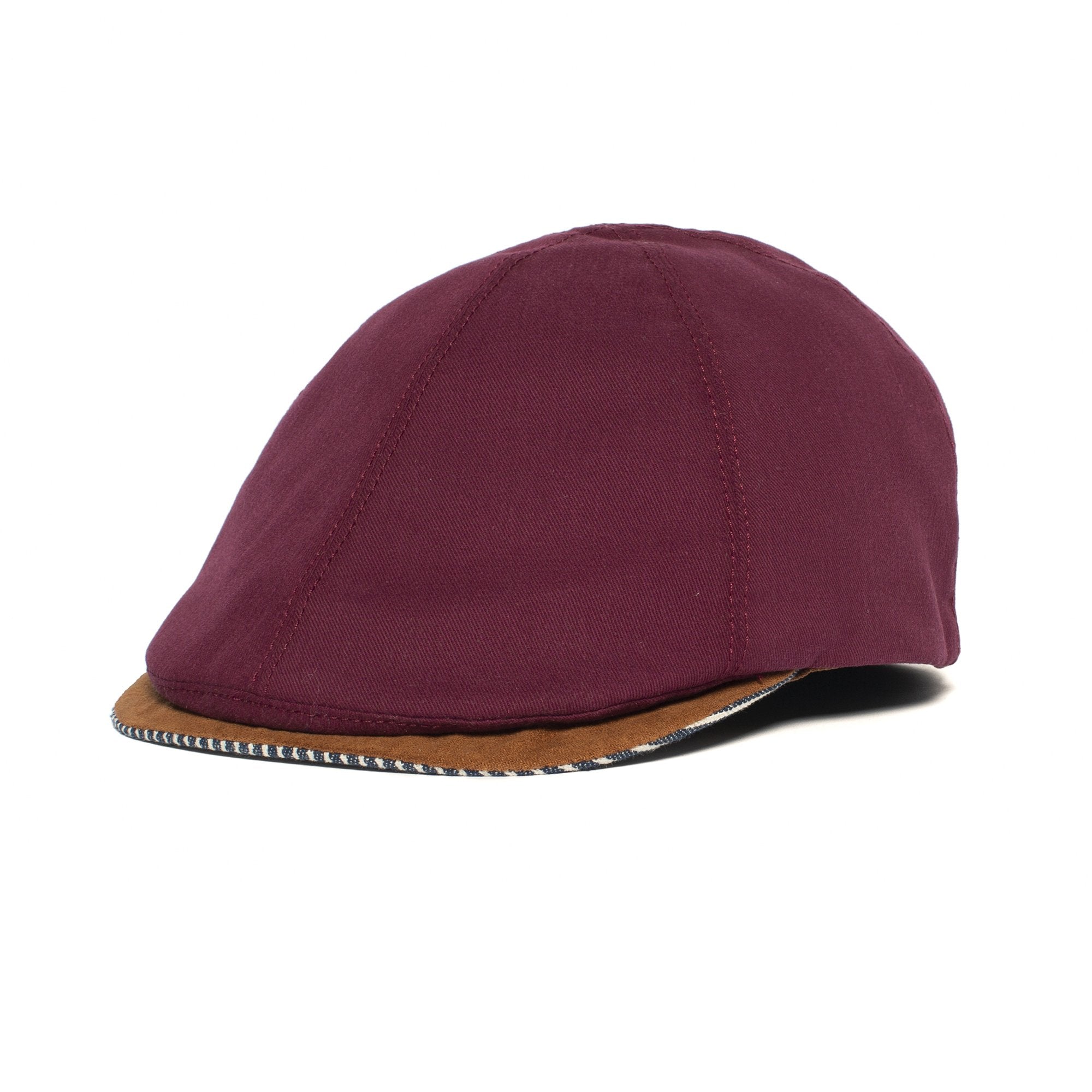 Goorin Bros. swamp water cotton 6 panel ivy flatcap Burgundy left side view