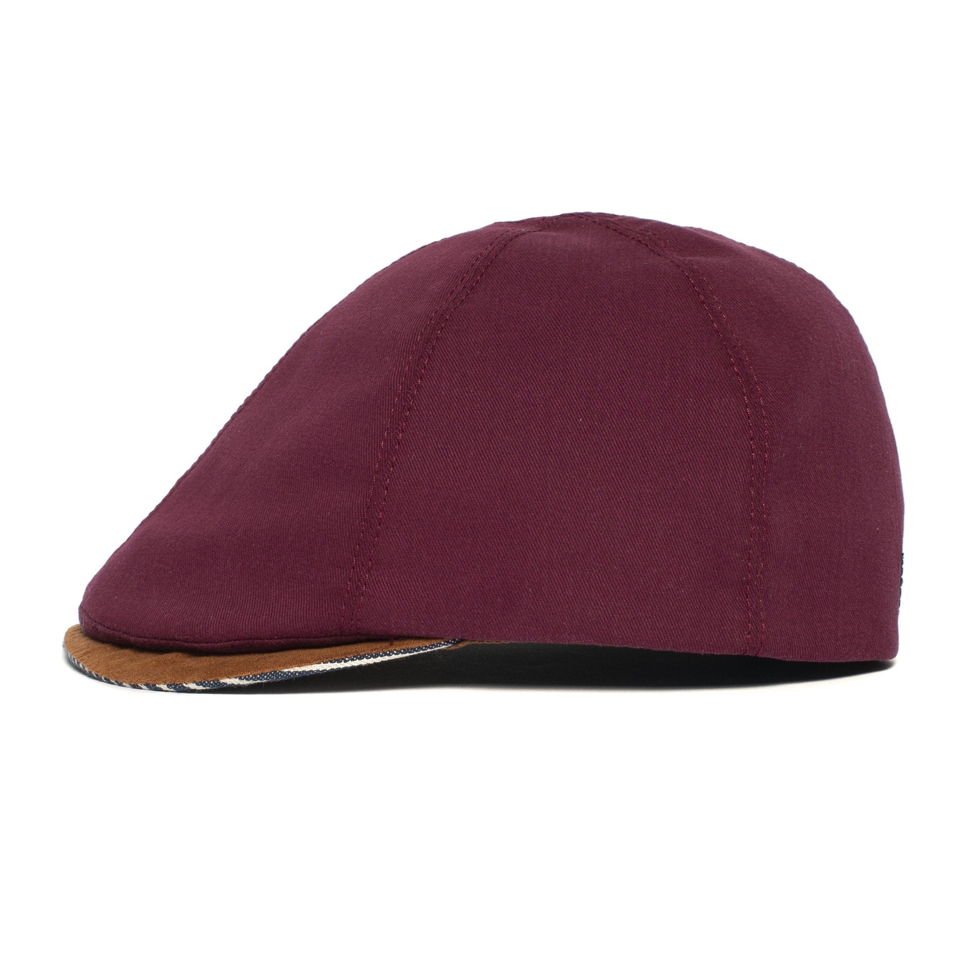 Goorin Bros. swamp water cotton 6 panel ivy flatcap Burgundy side view