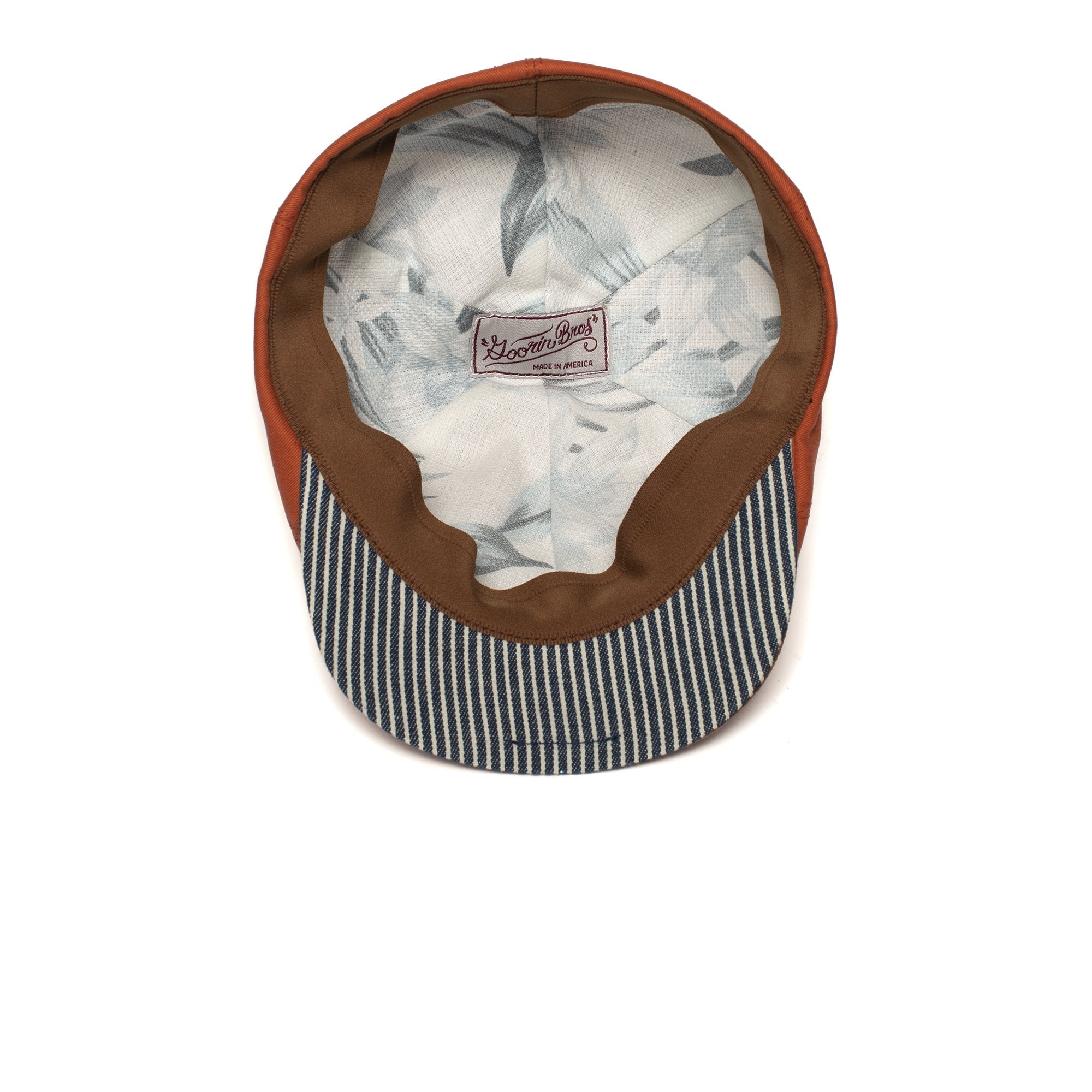 Goorin Bros. swamp water cotton 6 panel ivy flatcap Rust under view