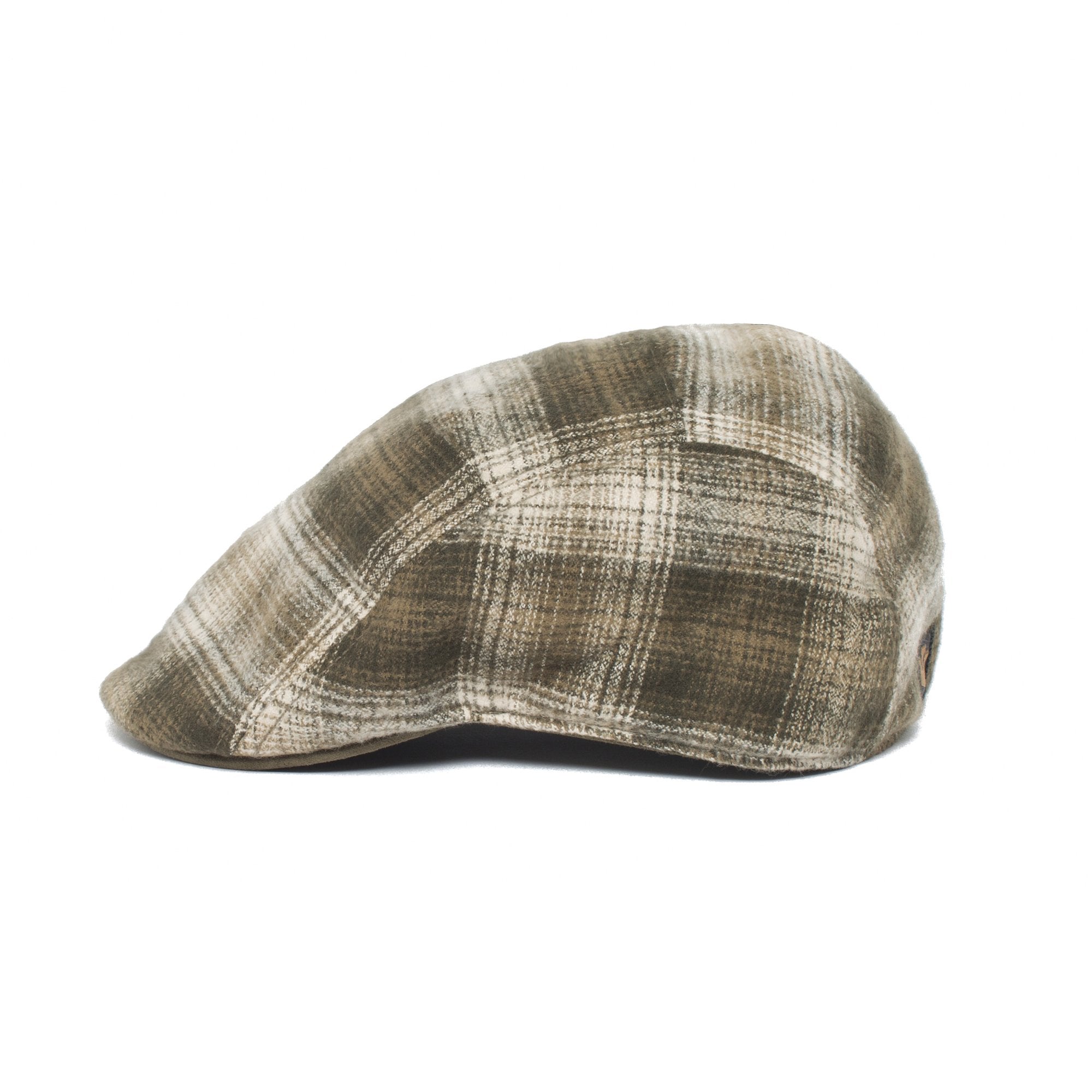 Goorin Bros. white caps cotton low profile ivy flatcap Olive side view