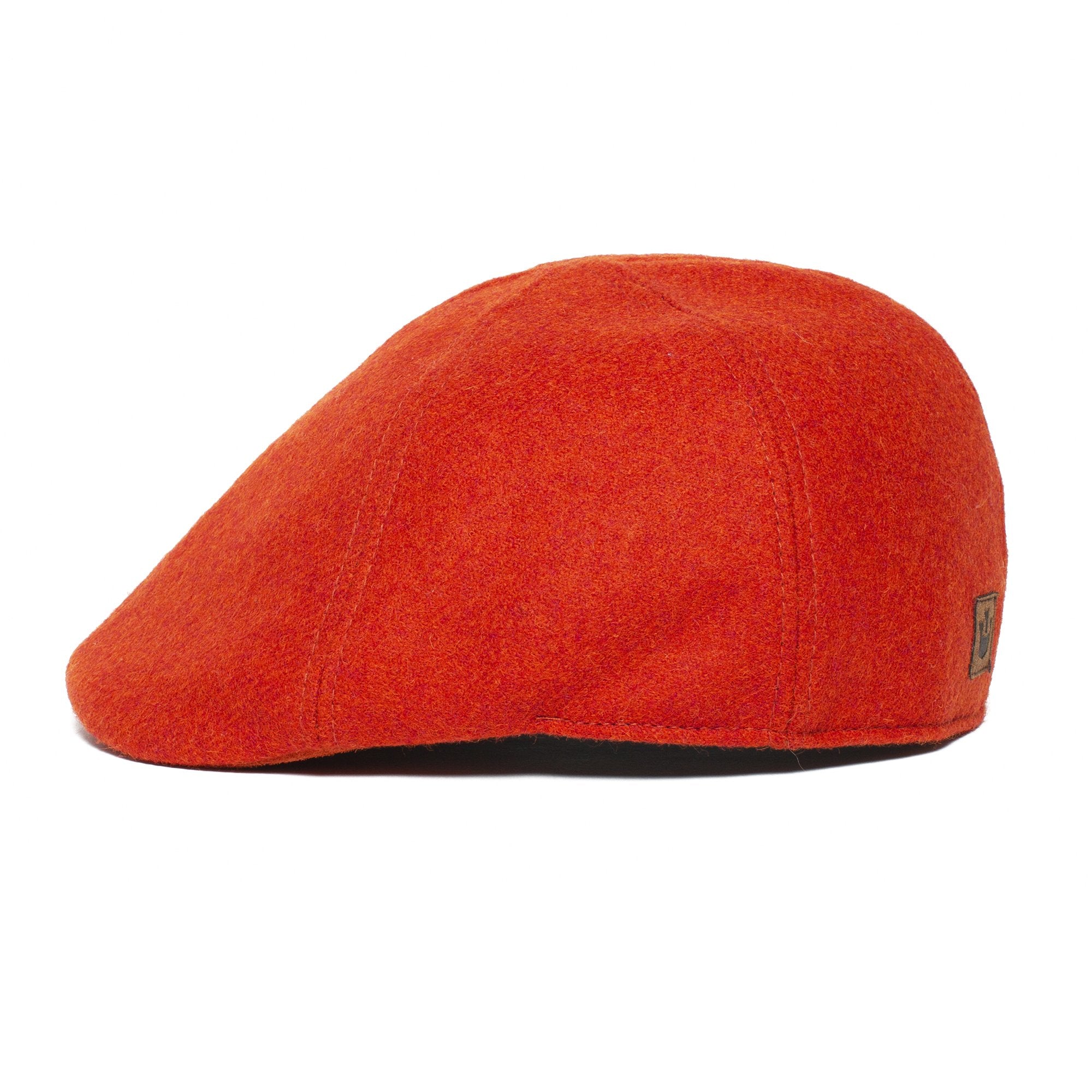 Goorin Bros. wrigley wool blend 6 panel duckbill flatcap Orange side view