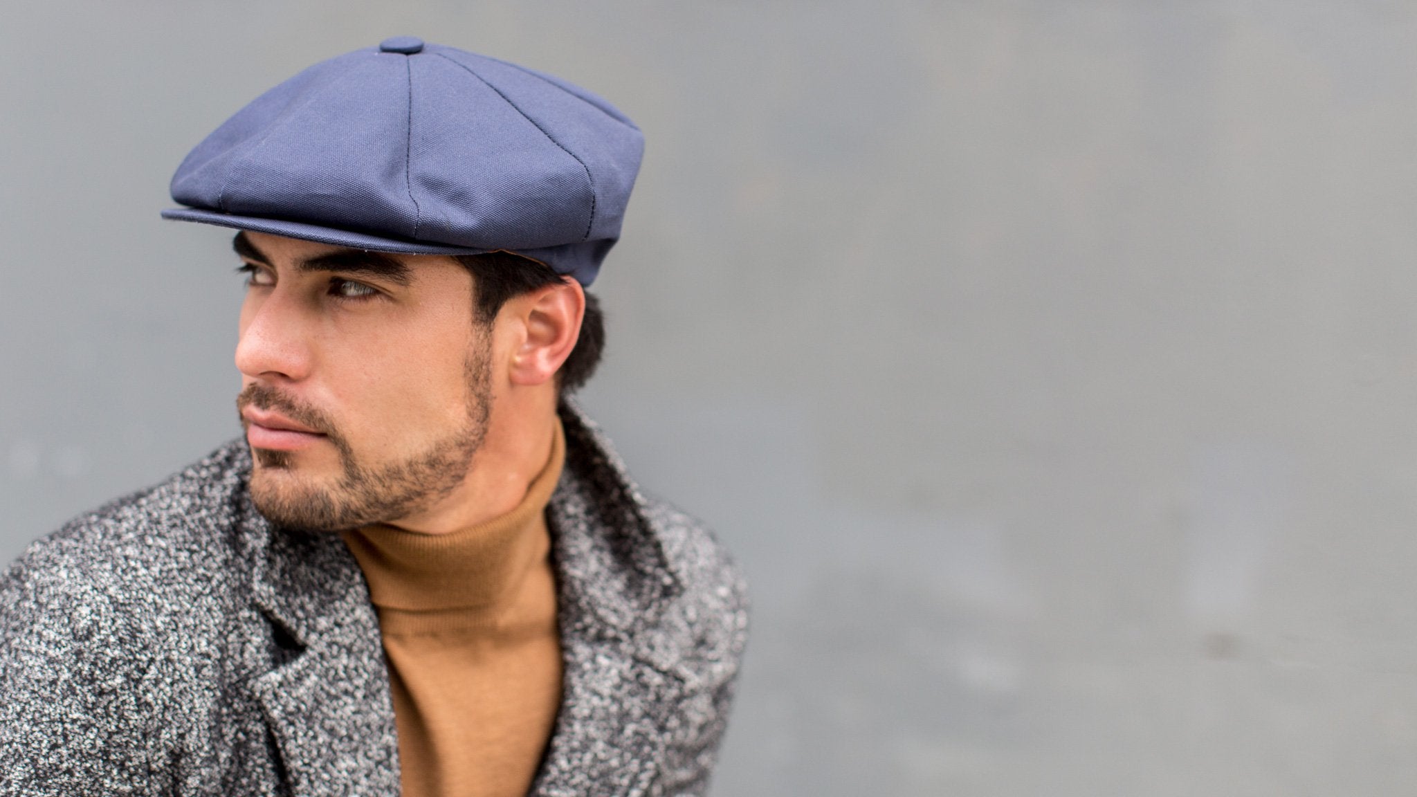 Goorin Bros. peep dawg cotton ivy flatcap Navy hero shot on male model