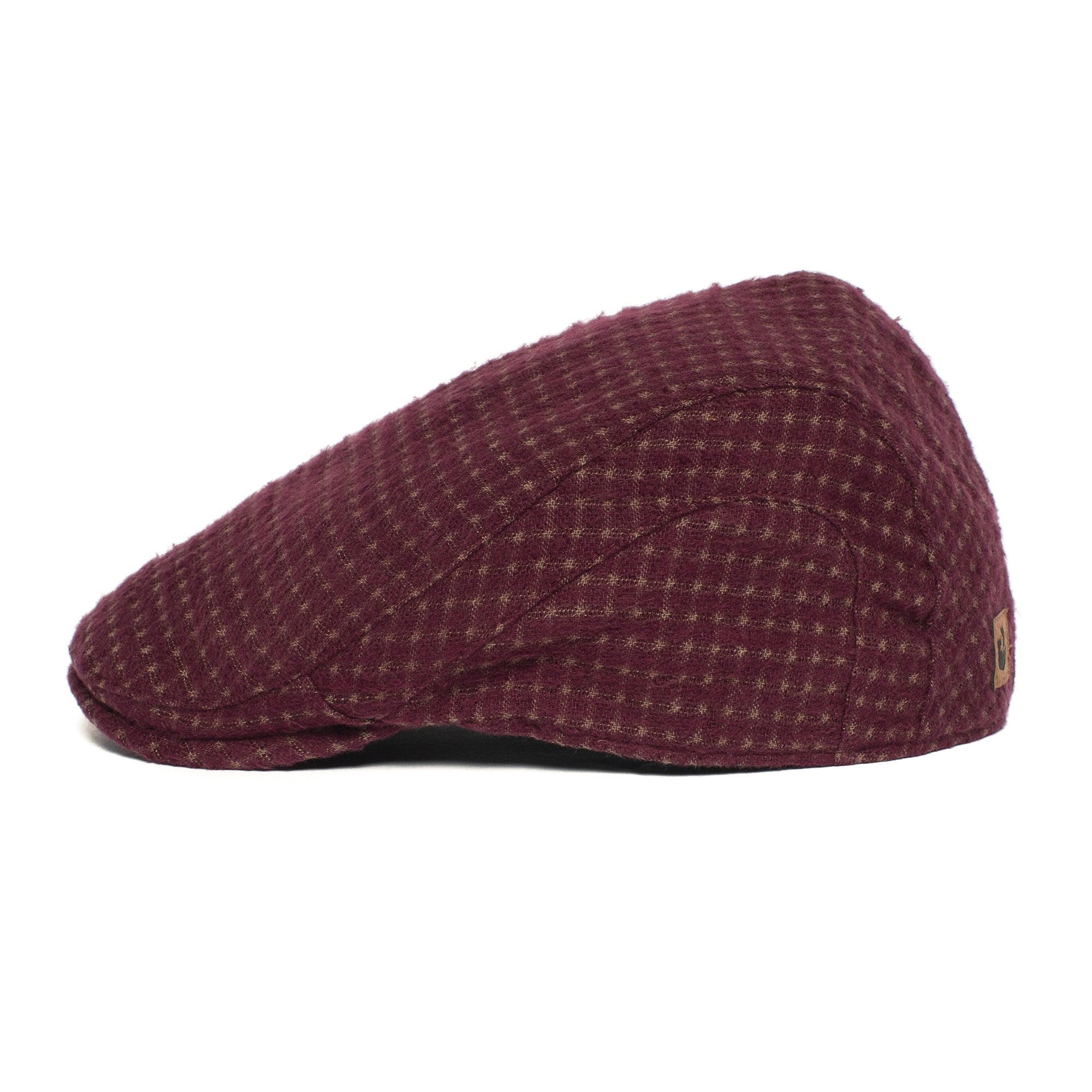 Goorin Bros. come over cotton low profile ivy flatcap Maroon side view
