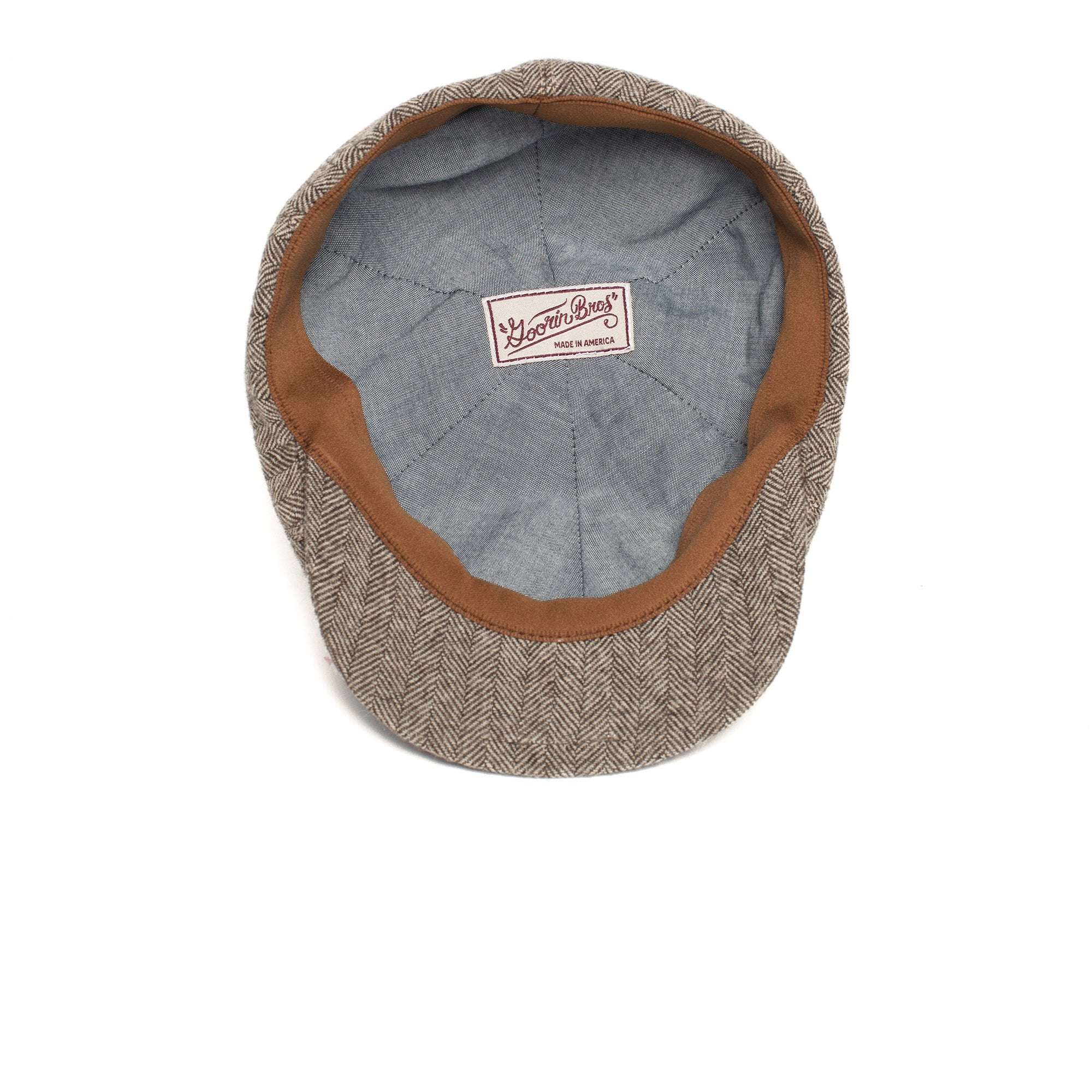 Goorin Bros. fly high cotton 6 panel duckbill flatcap Brown under view