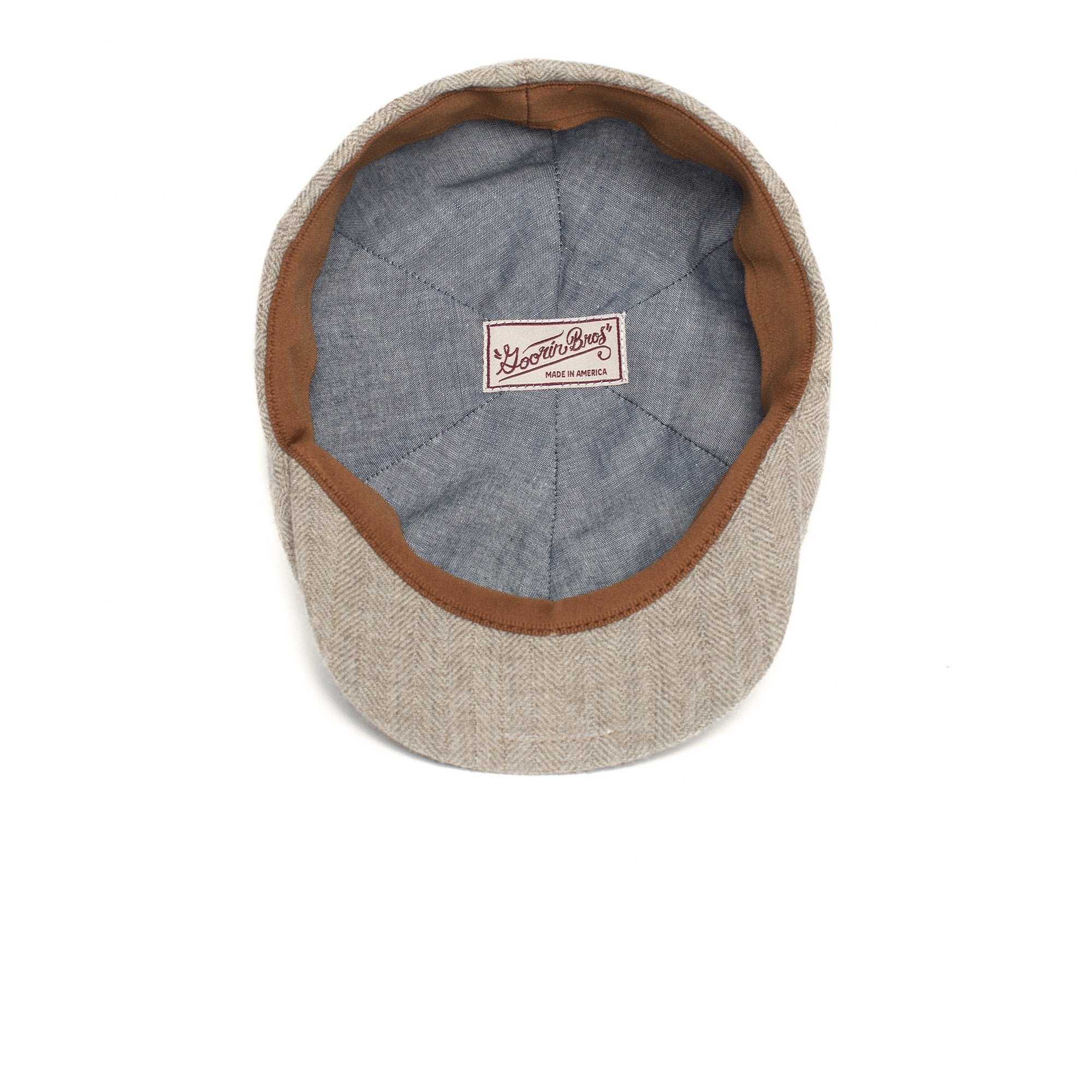 Goorin Bros. fly high cotton 6 panel duckbill flatcap Tan under view