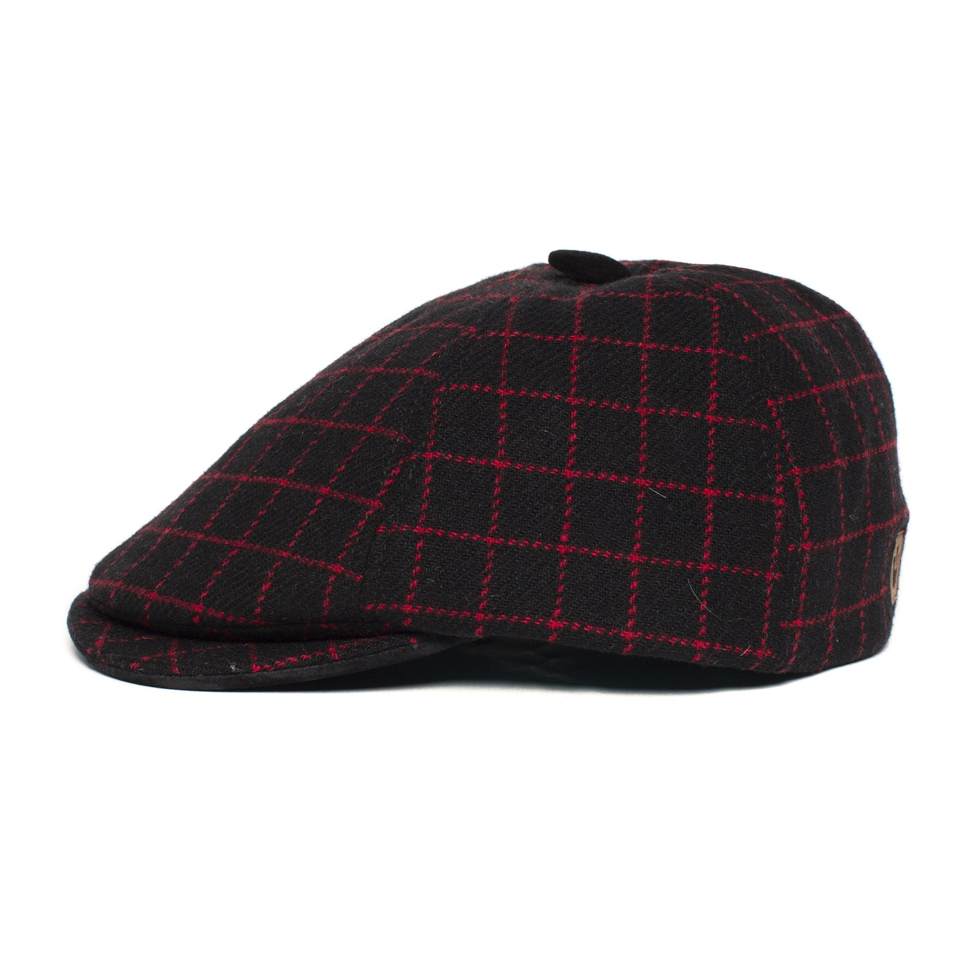 Goorin Bros. on fire wool blend 6 panel duckbill flatcap Black side view