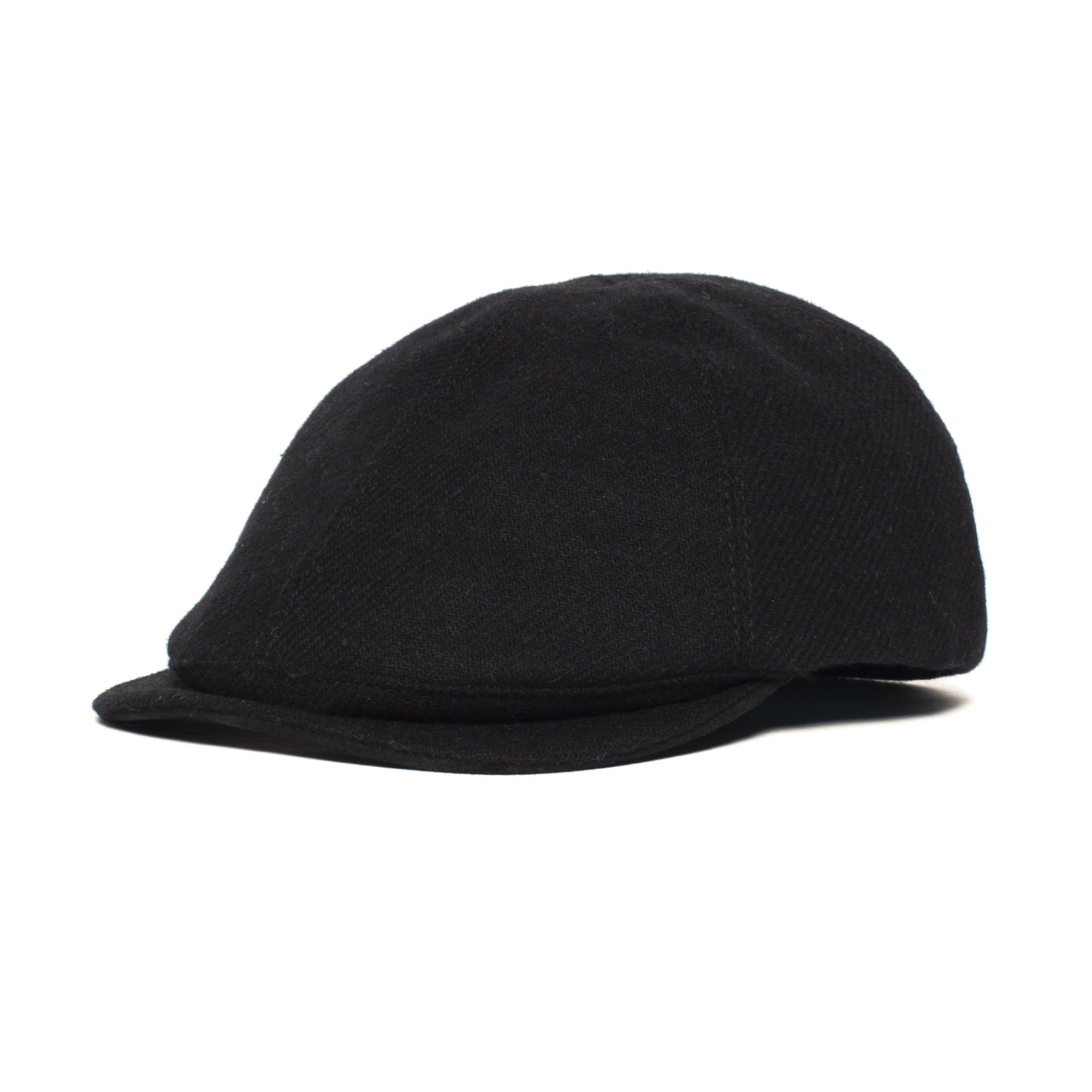 Goorin Bros. ronald amos wool blend 6 panel ivy flatcap Black left side view
