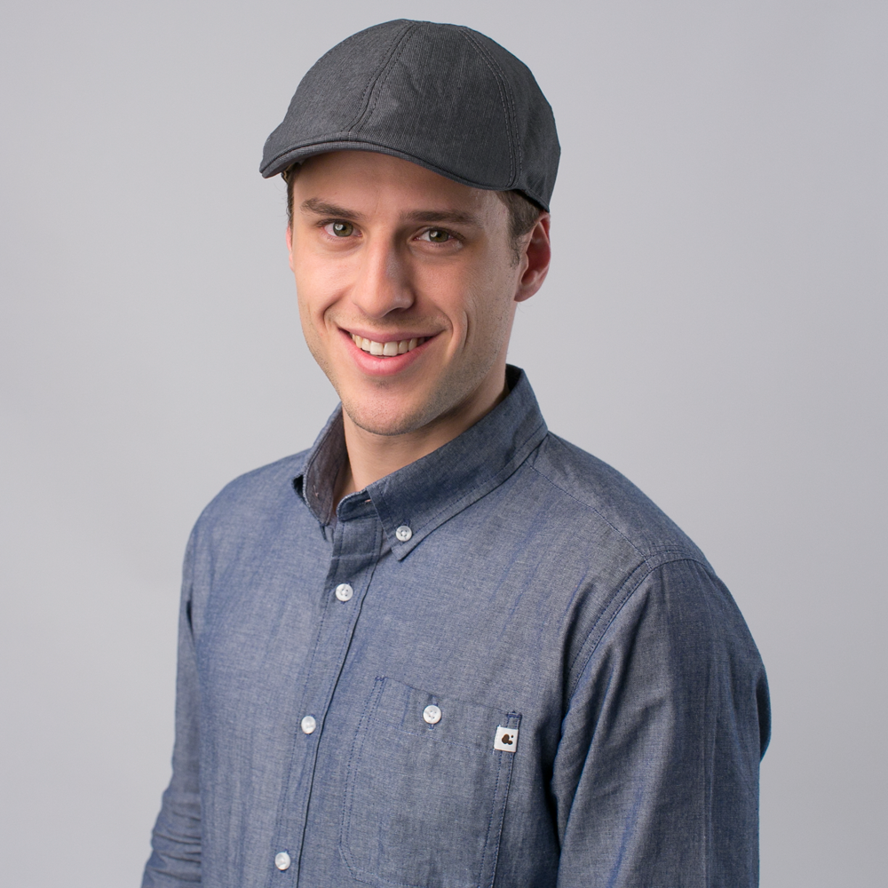 Goorin Bros. blue moon cotton duckbill ivy flatcap Grey mens styling