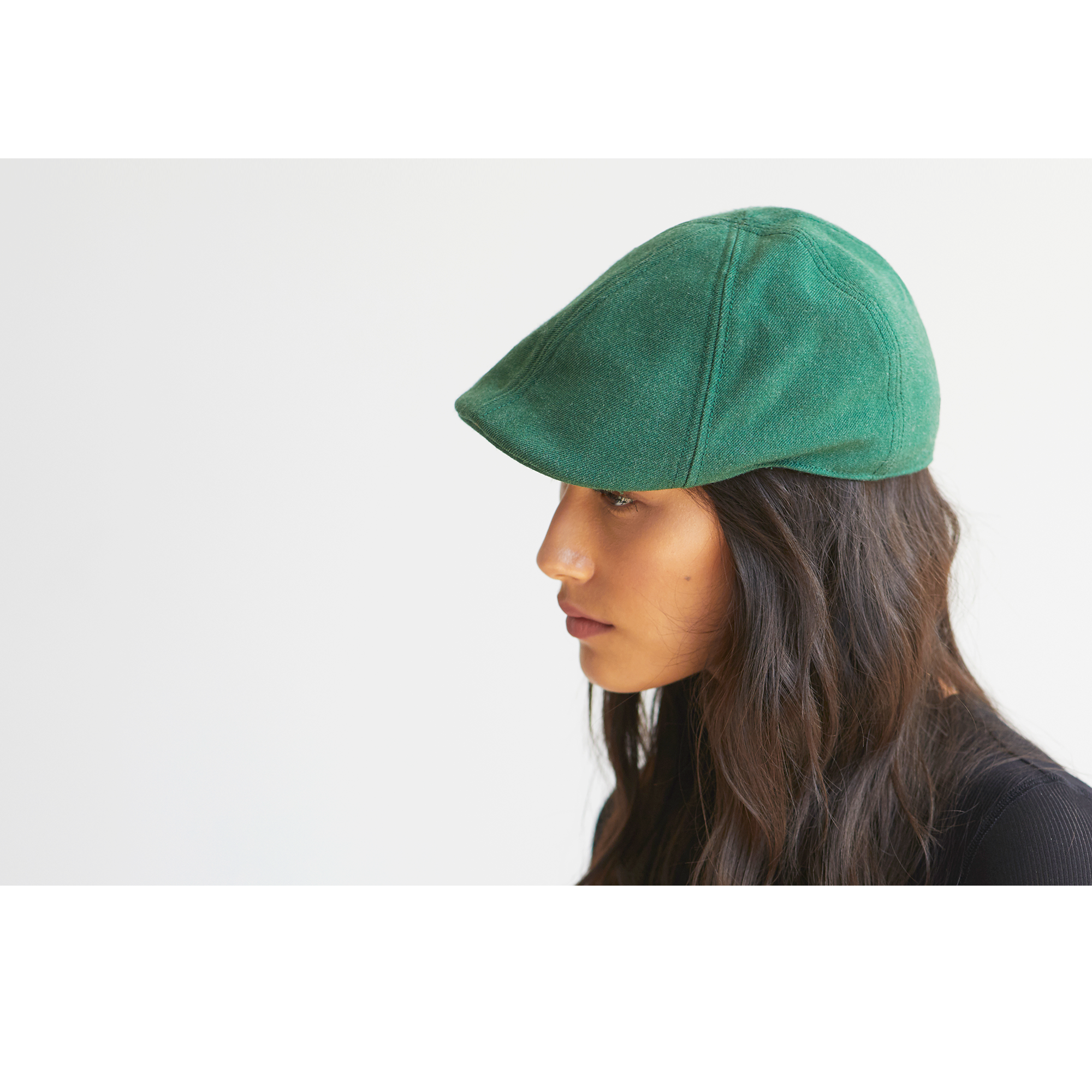 Goorin Bros. old town acrylic duckbill ivy flatcap Dark Green womens styling