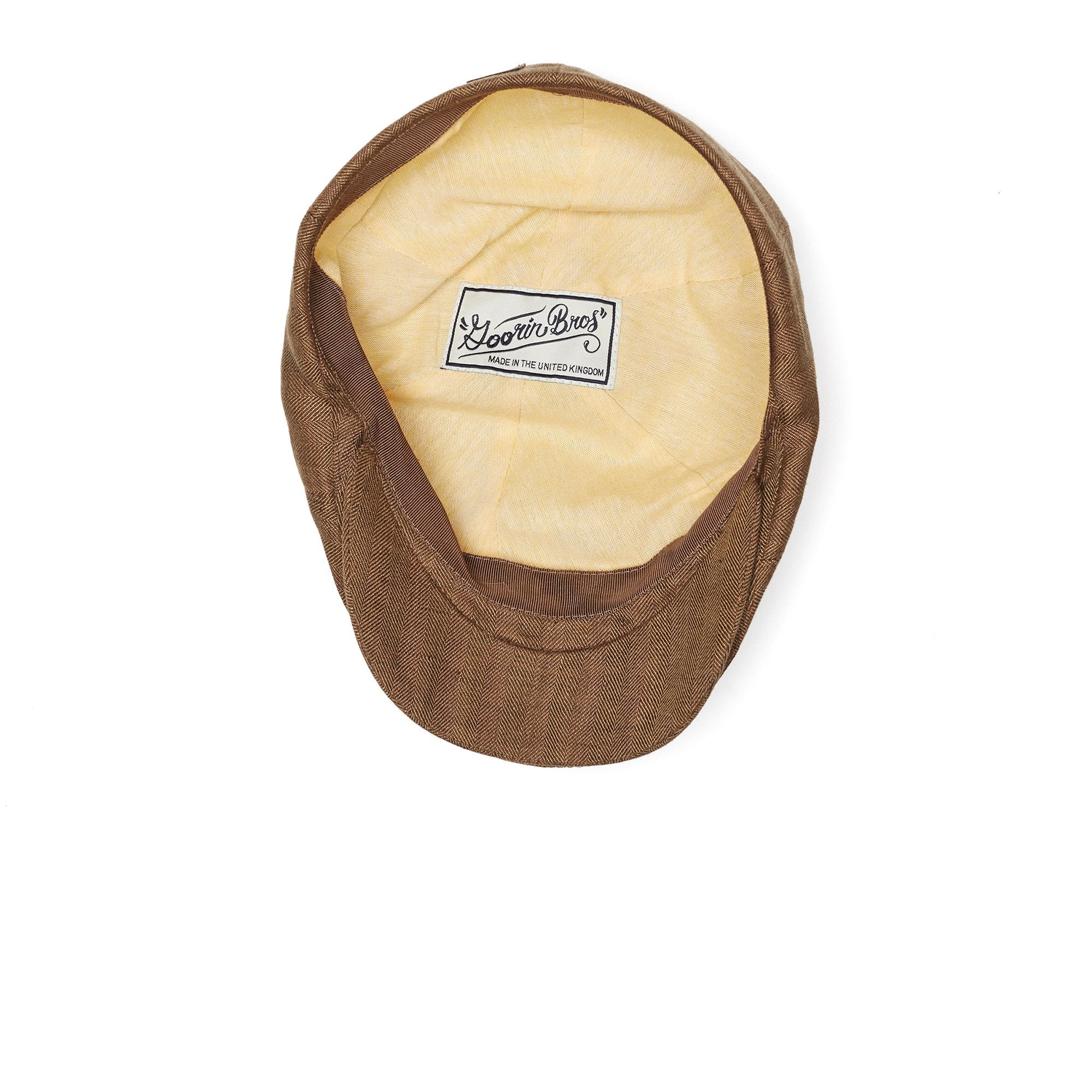 Goorin Bros. alistair linen 6 panel ivy flatcap Brown under view