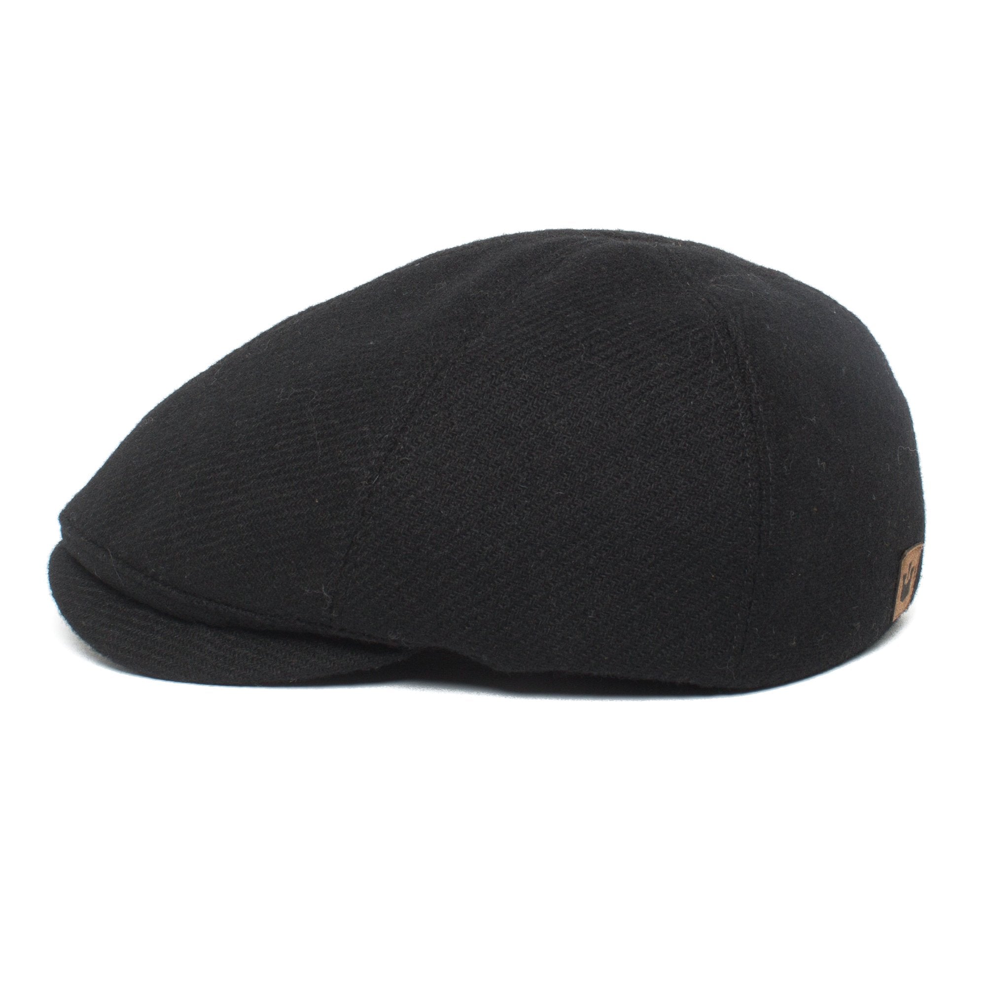 Goorin Bros. amos wool blend 6 panel ivy flatcap Black side view