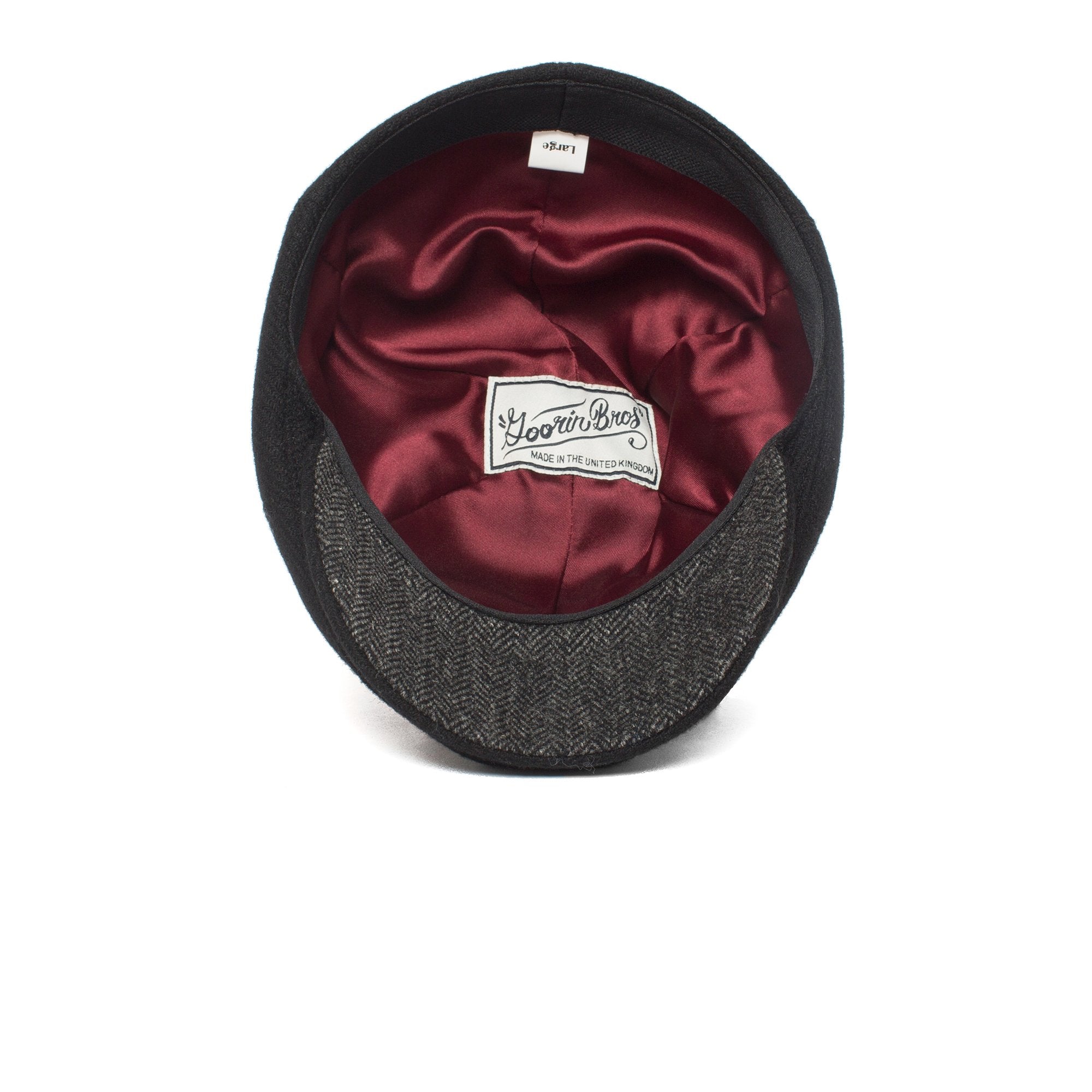 Goorin Bros. amos wool blend 6 panel ivy flatcap Black under view