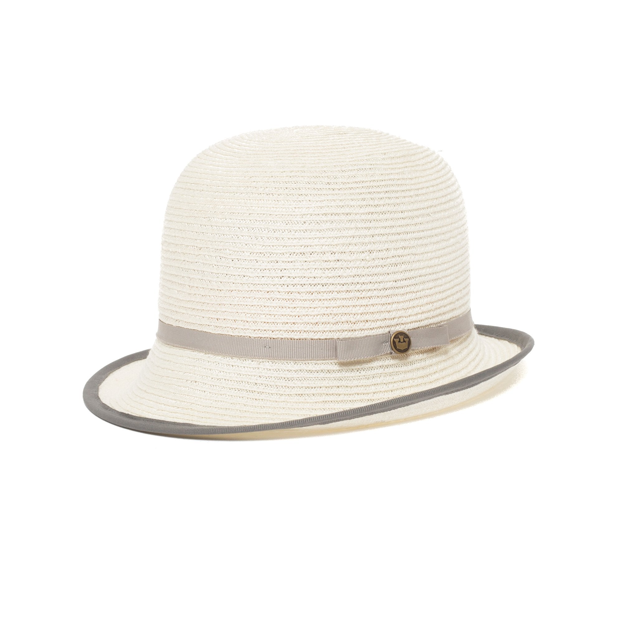 Goorin Bros. brown eyed girl straw cloche hat Stone left side view