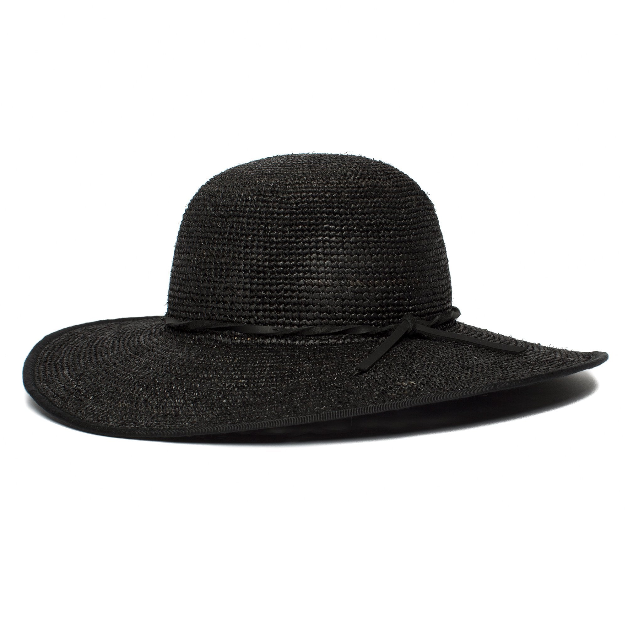 Goorin Bros. desert sun straw floppy hat Black left side view