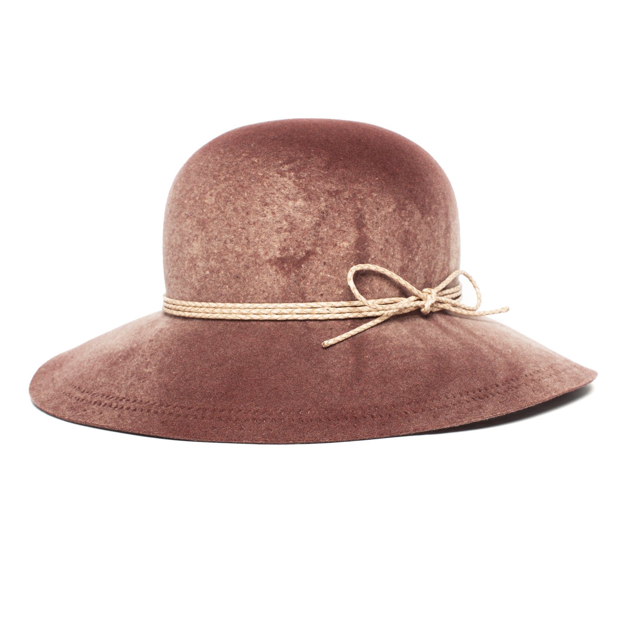 Goorin Bros. elaine thompson wool blend wide brim floppy hat Mauve left side view