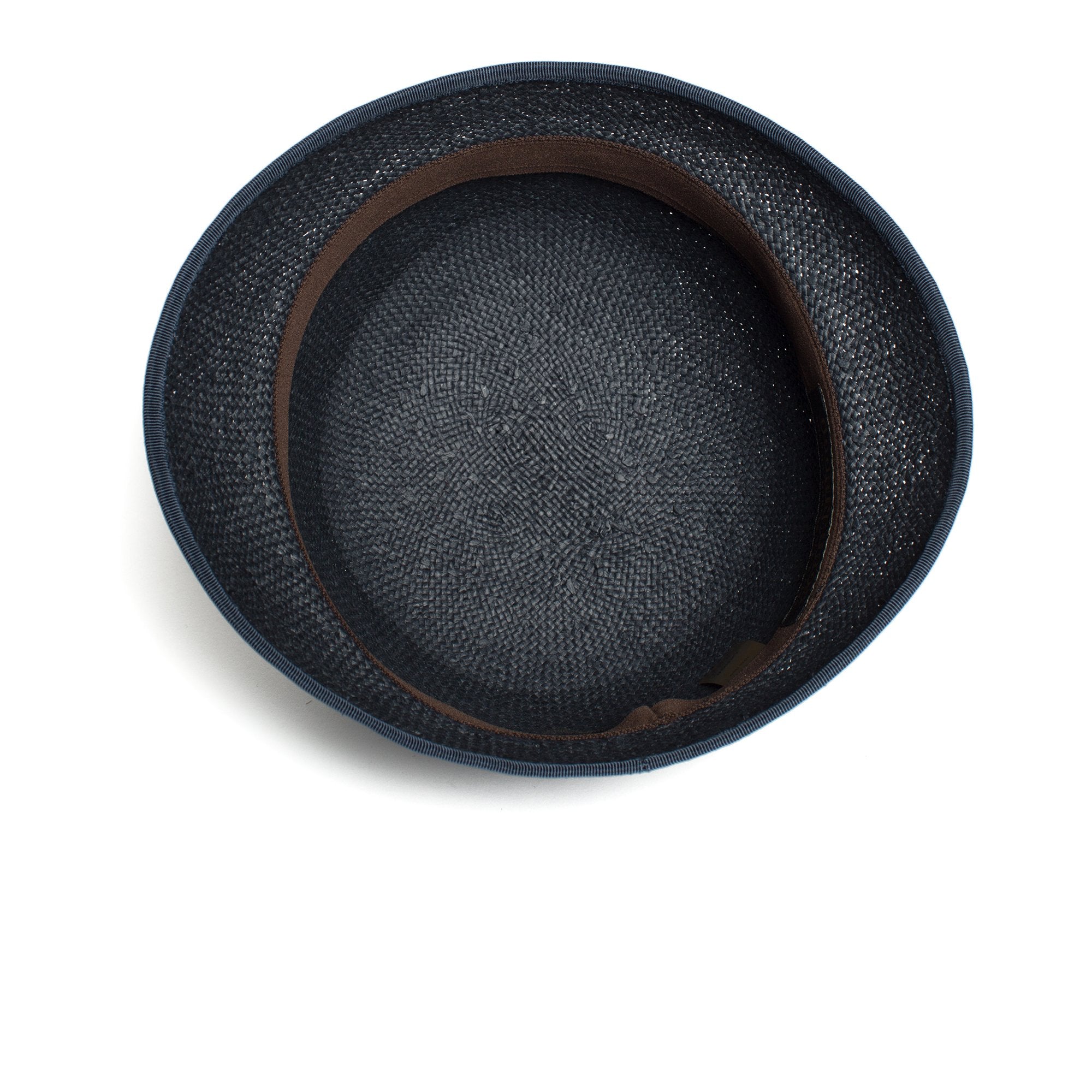 Goorin Bros. sugar cane straw cloche hat Navy under view
