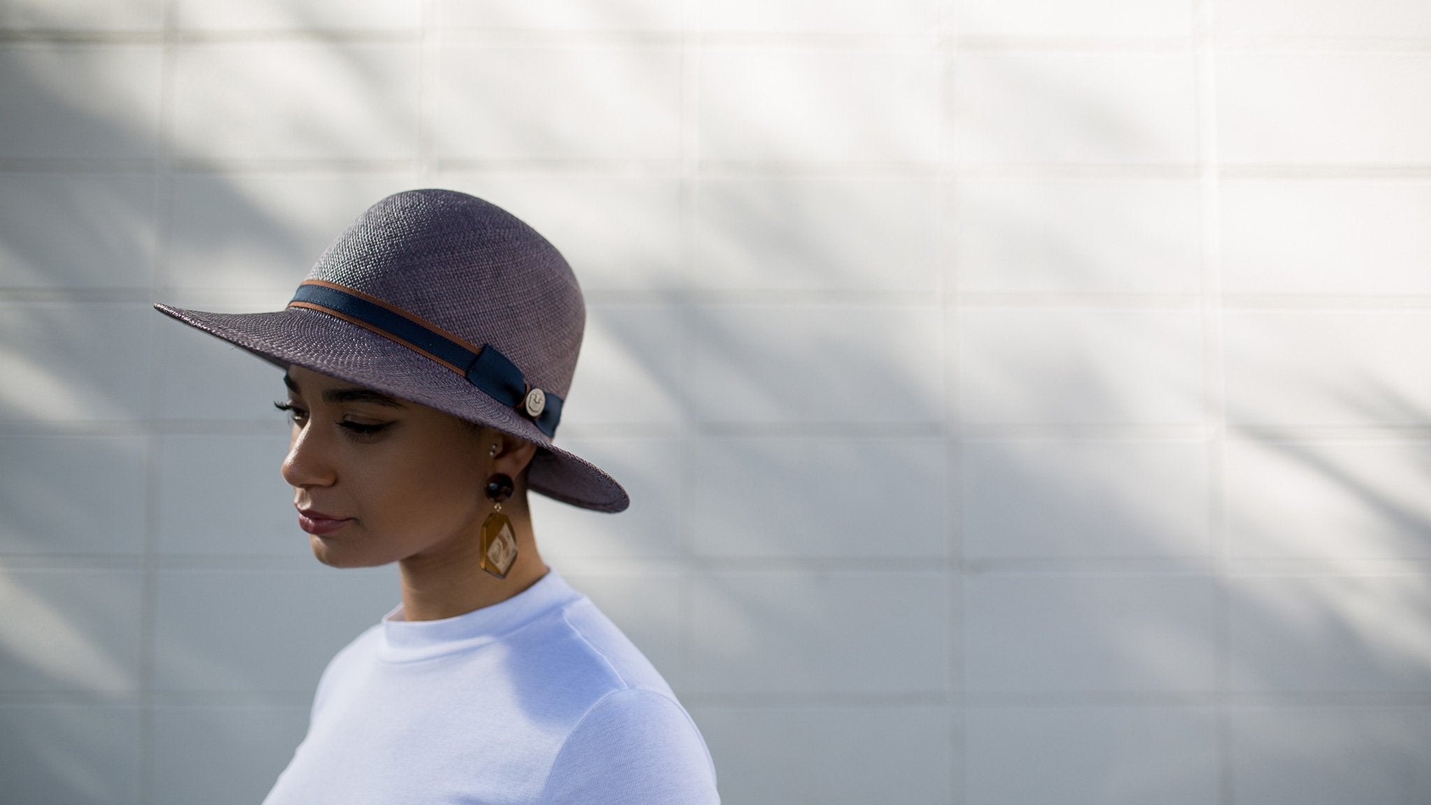 Goorin Bros. mimi cloche hat Navy hero shot on female model