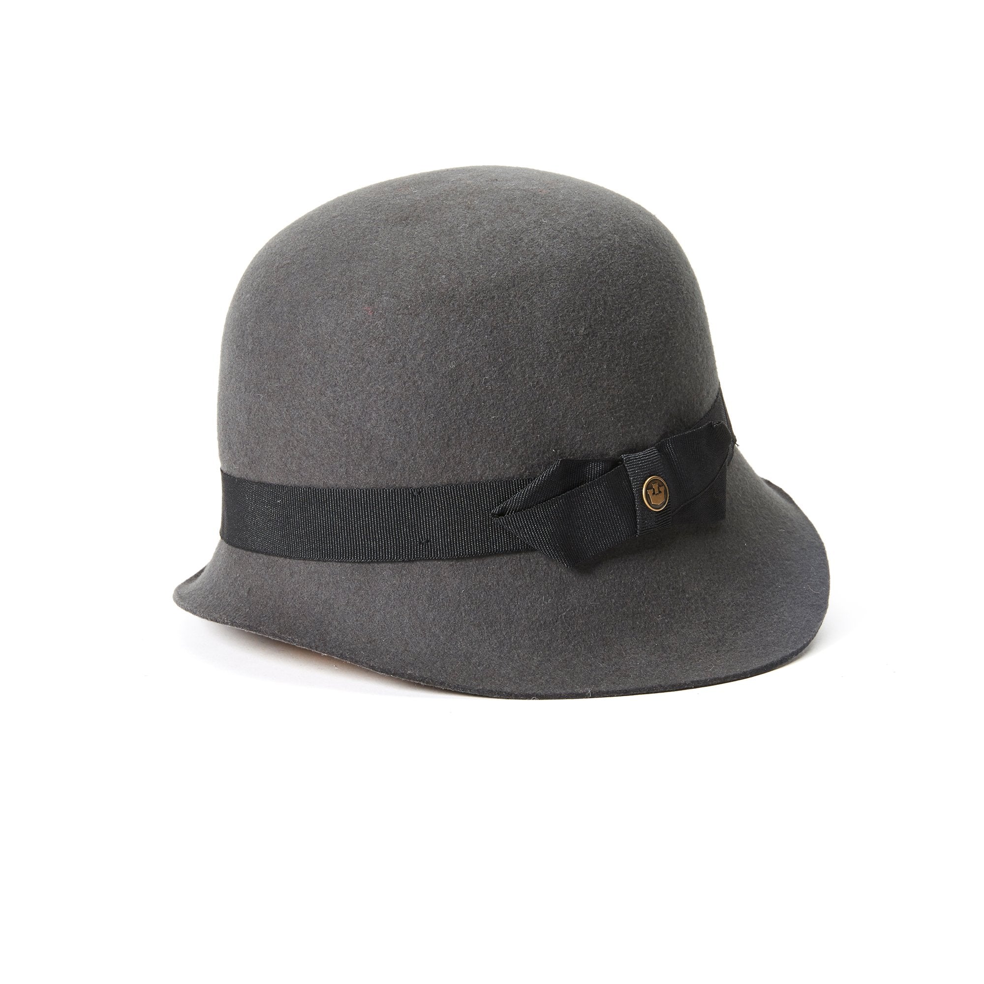 Goorin Bros. lady jean wool blend asymmetric cloche hat Grey left side view