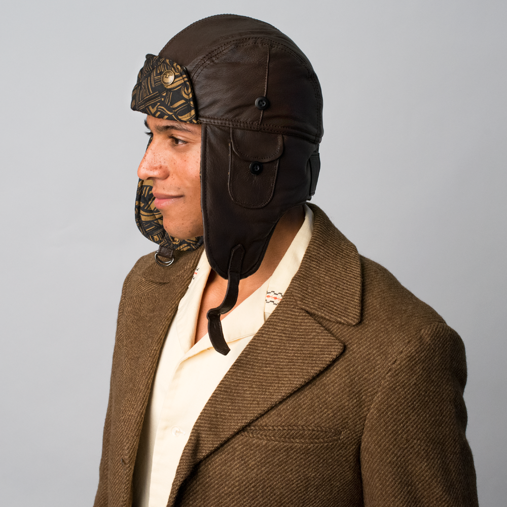 Goorin Bros. cavalier leather trooper Brown mens styling