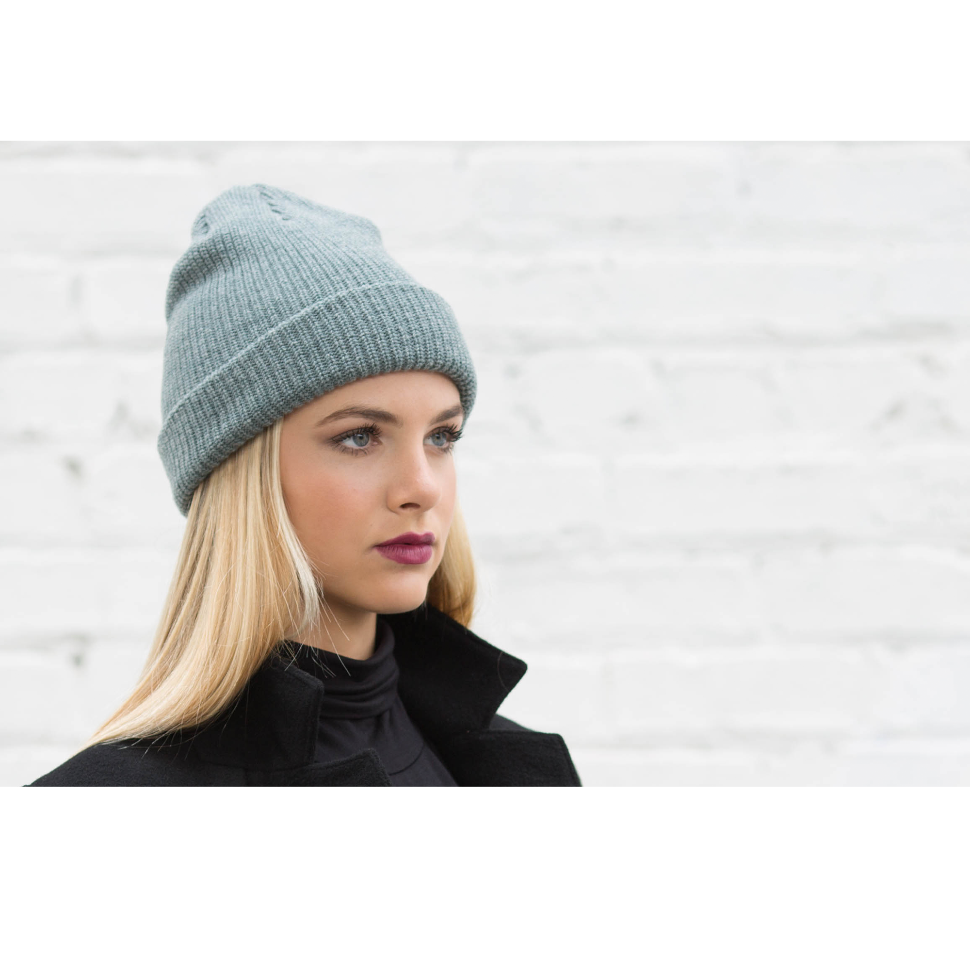 Goorin Bros. winter cruise wool ribbed beanie Slate womens styling