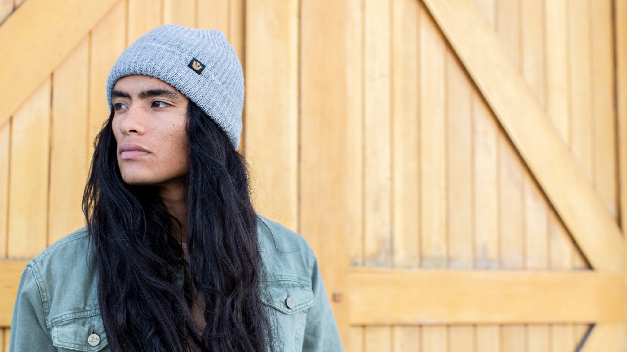 Goorin Bros. fresh tracks acrylic beanie Charcoal hero shot on male model