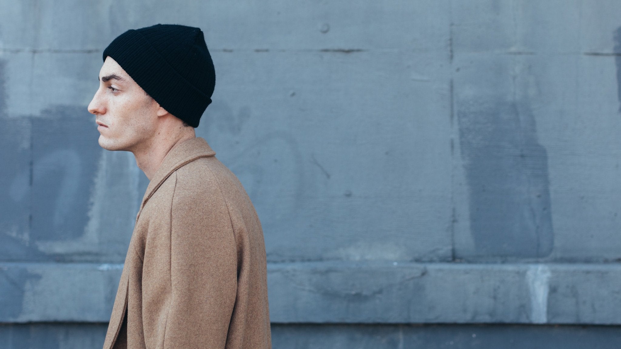 Goorin Bros. dark knight acrylic knit beanie Black hero shot on male model