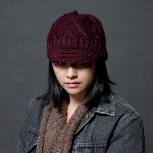 Goorin Bros. swan song acrylic beanie Maroon womens styling