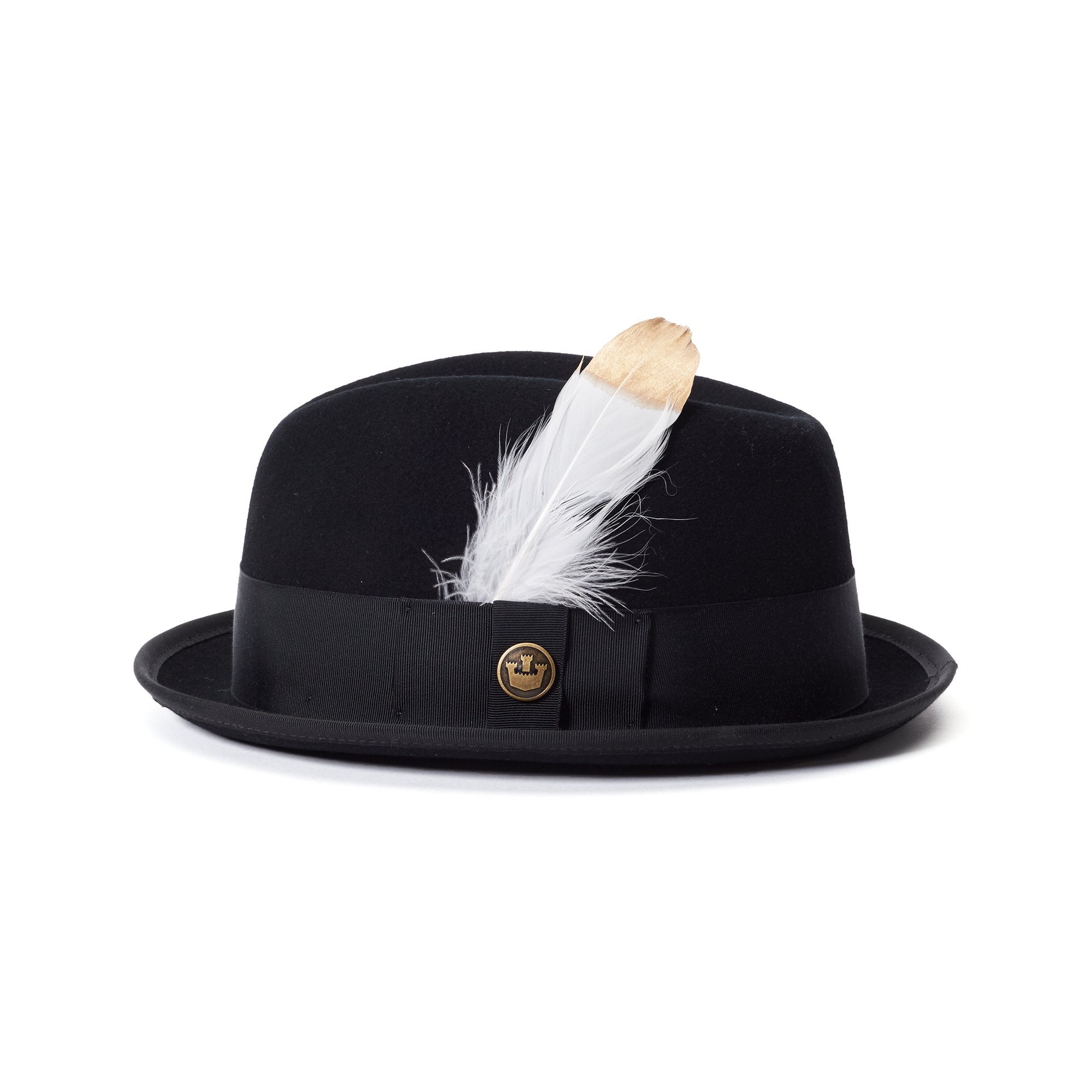 Goorin Bros. peep those feather White left side view