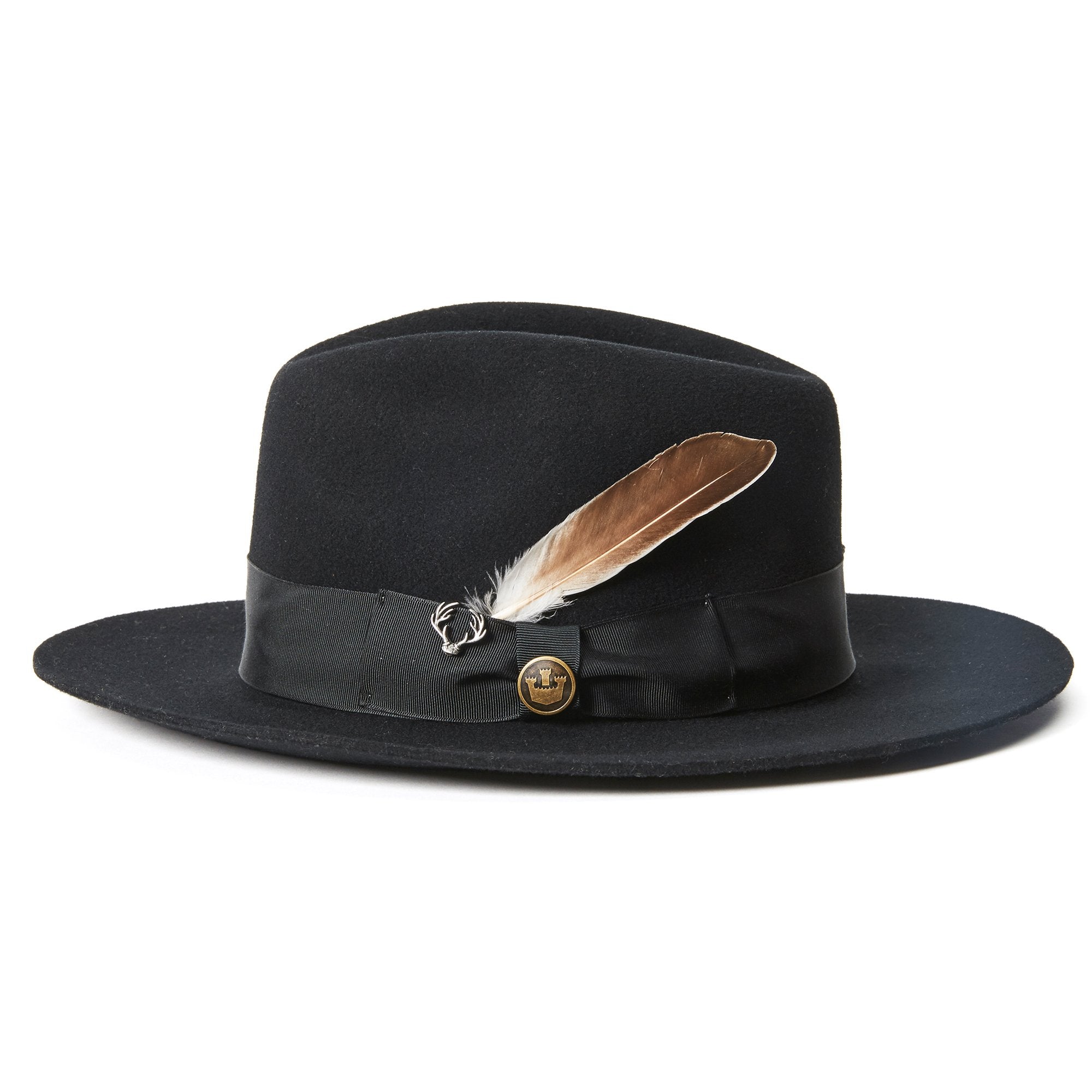 Goorin Bros. peking duck feather Brown left side view