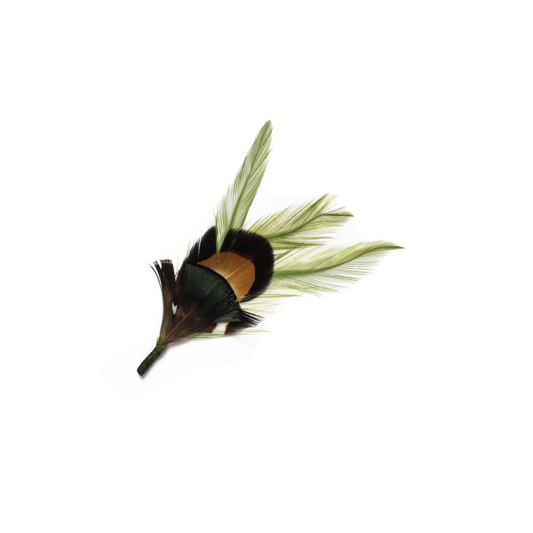 Goorin Bros. captain yoshi feather Green front view